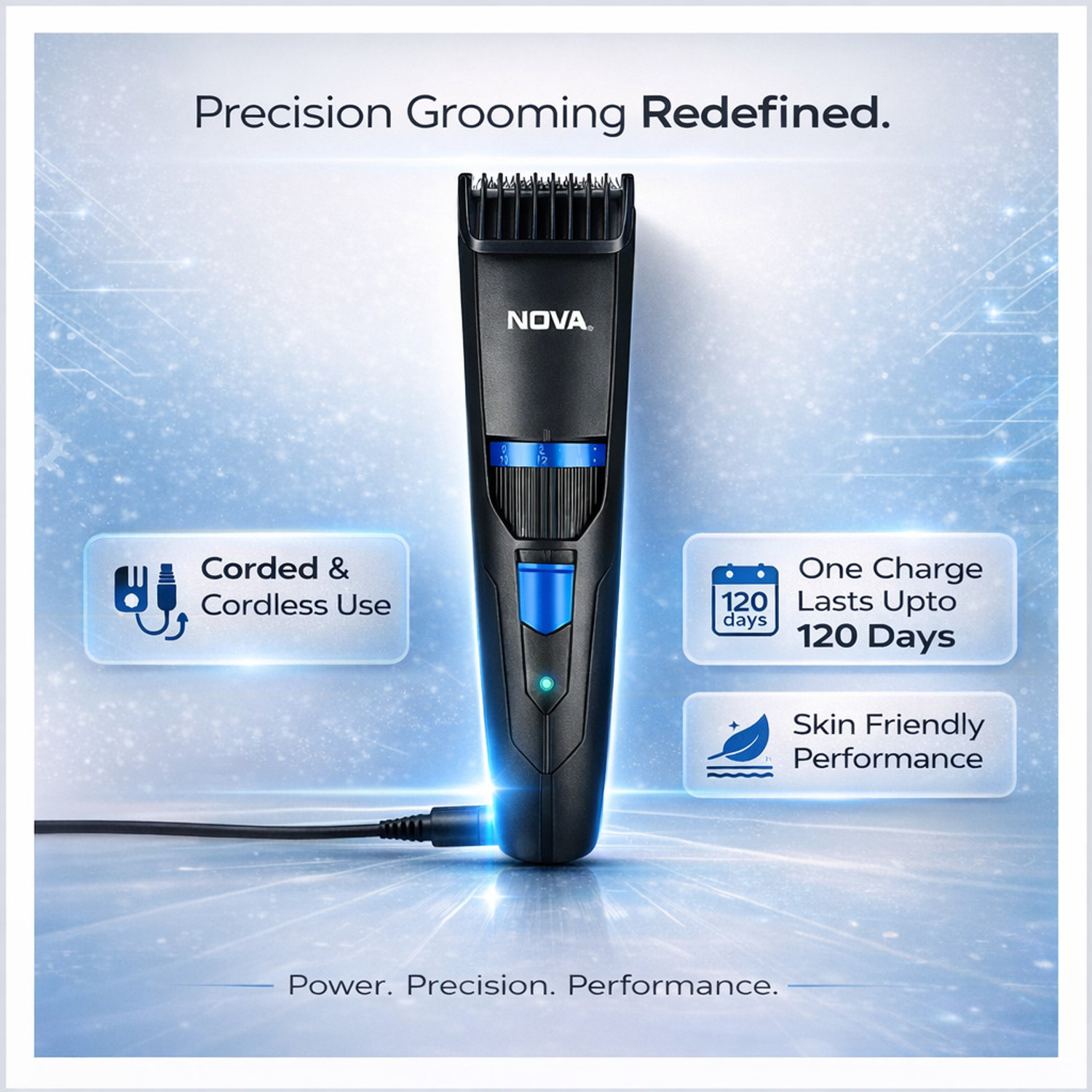Image of NOVA NHT 1053 Trimmer 160 min Runtime 40 Length Settings
