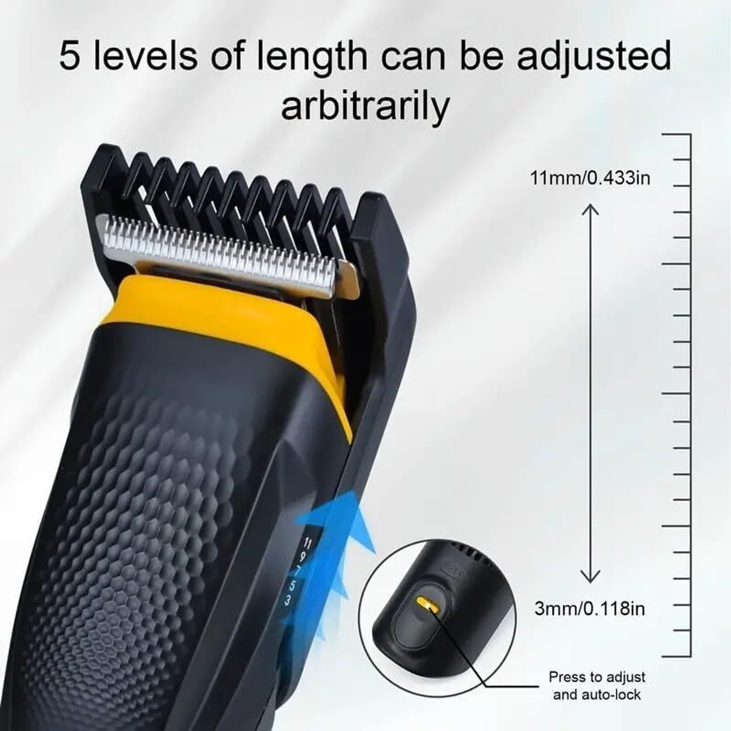 Image of RACCOON AT-509 for Men Beard Body and Pubic Hair Grooming Fully Waterproof Trimmer 90 min Runtime 11 Length Settings