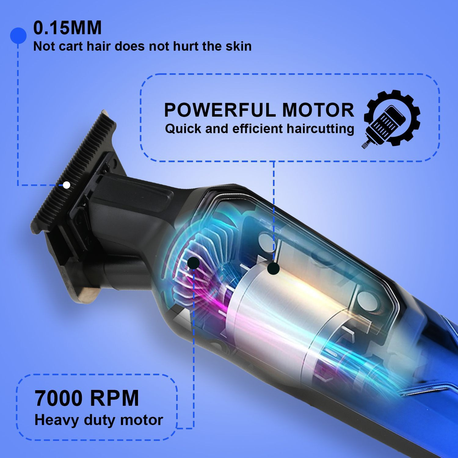 Image of AMVONZ A-101 Professional Hair Trimmer, LED Display, USB Charging Trimmer 150 min Runtime 4 Length Settings