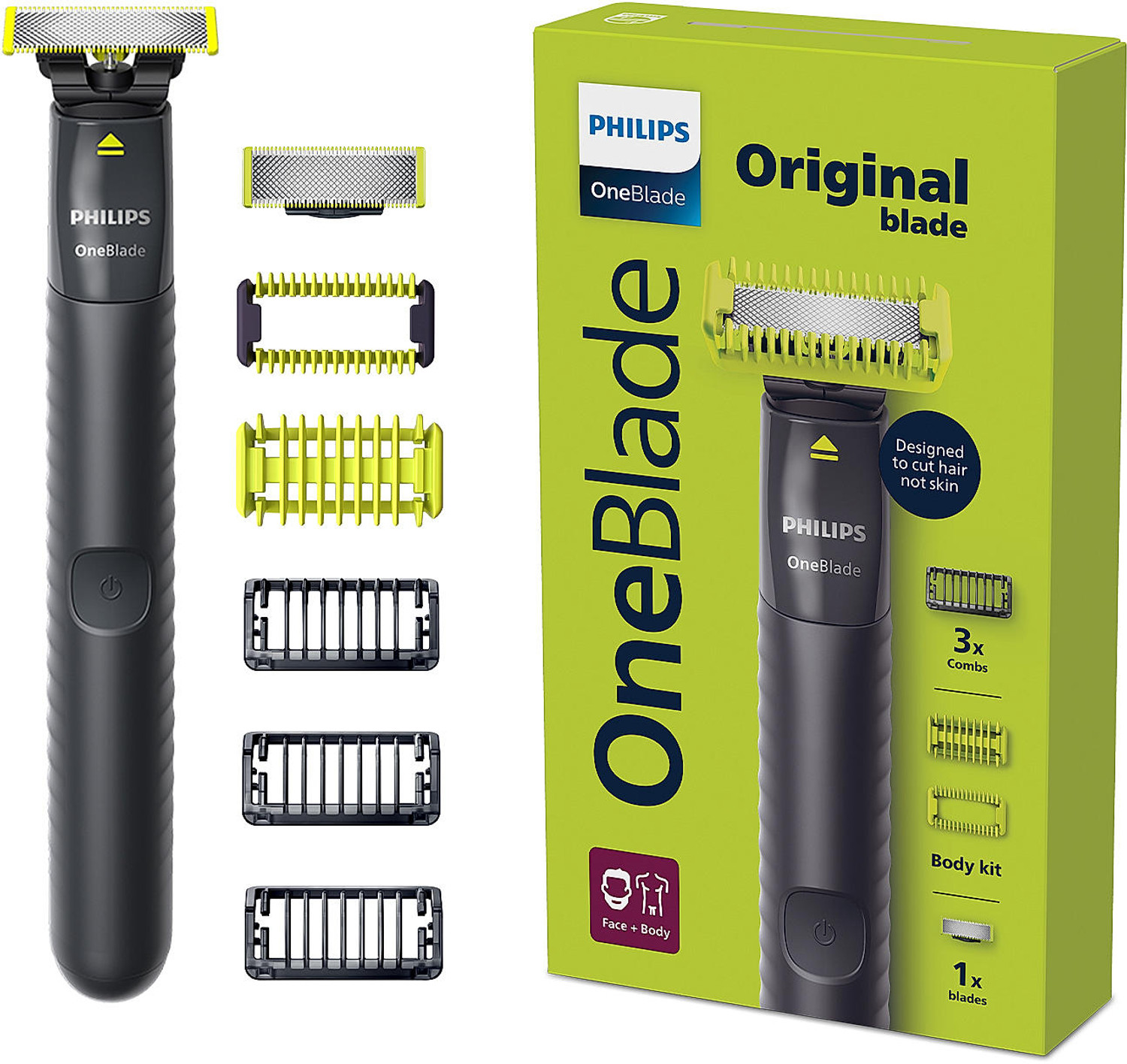Image of PHILIPS OneBlade QP1624 /10 Grooming Kit 30 min Runtime 3 Length Settings