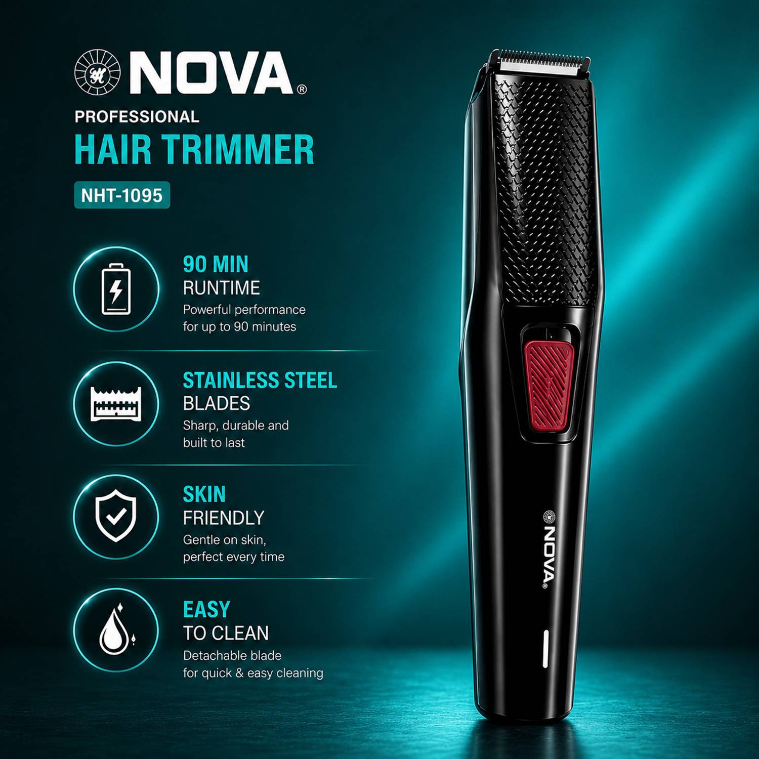 NOVA NHT 1095 Trimmer 90 min Runtime - Image 2