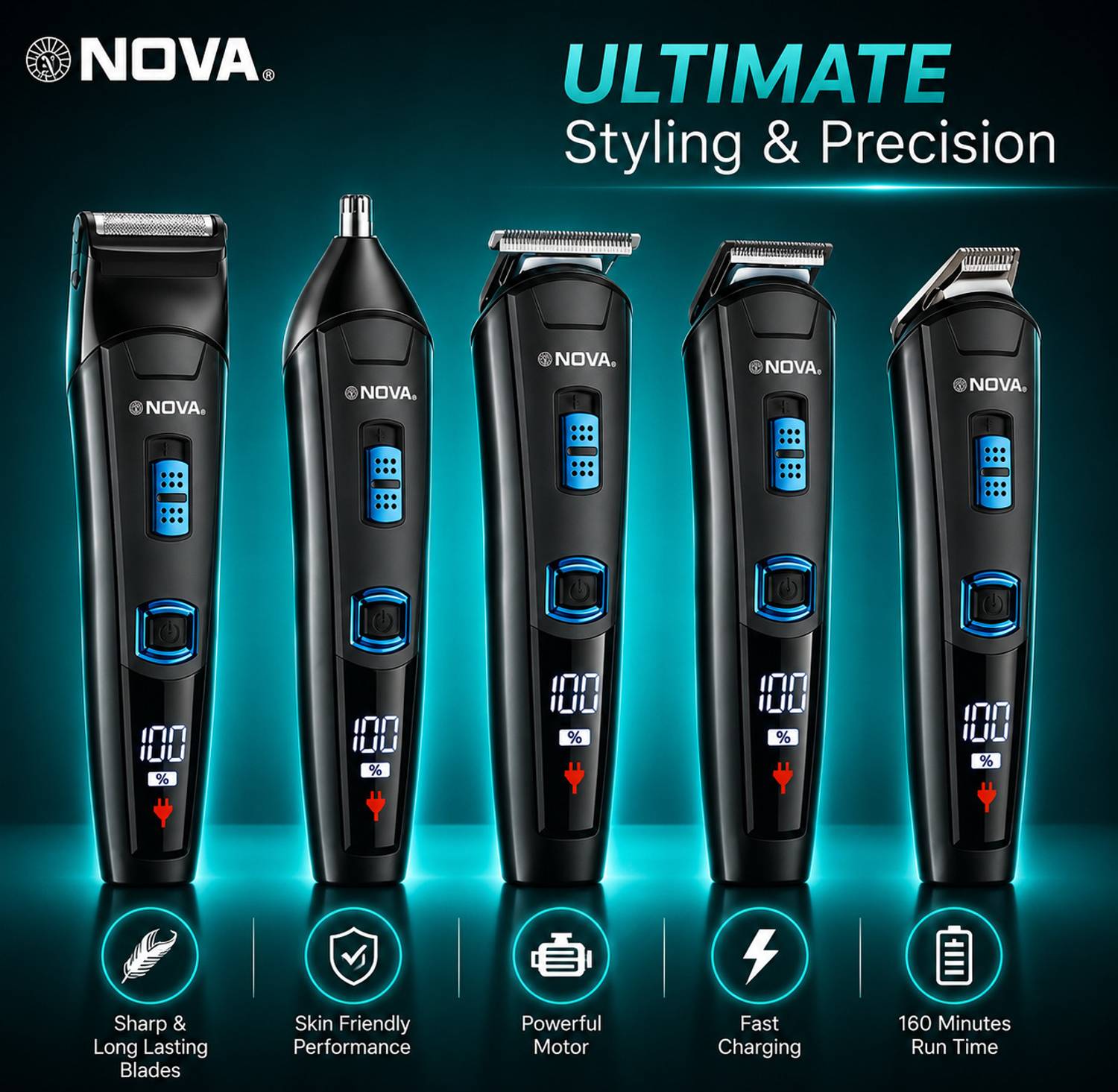 NOVA NG 1153/05 USB Trimmer 160 min Runtime - Image 5