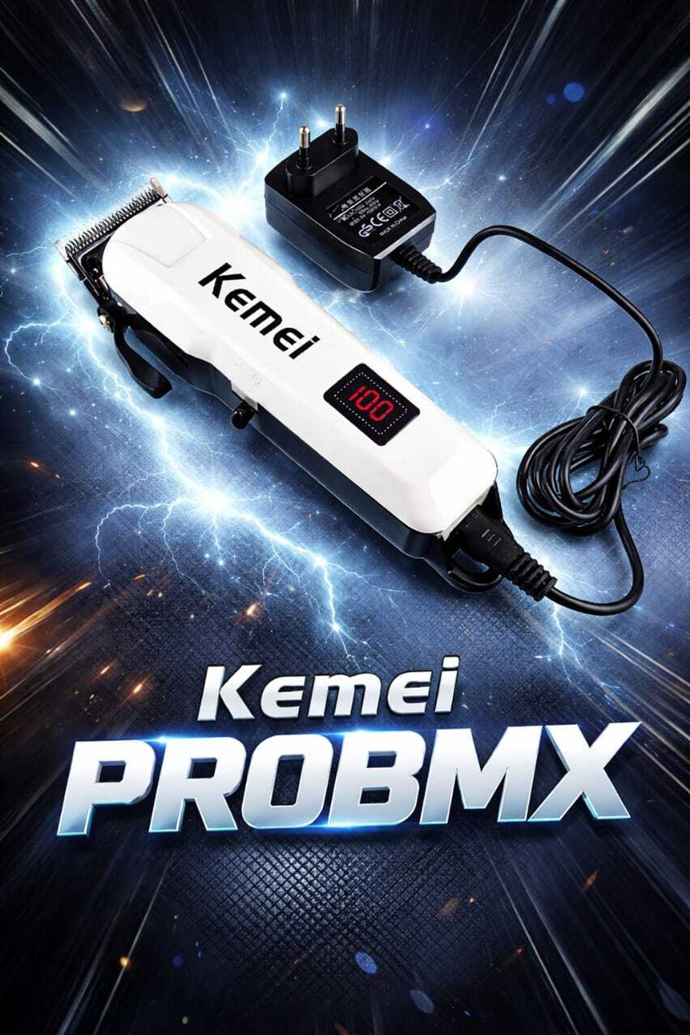 Image of PROBMX Hair Trimmer Kemei Electric Hair Clipper Fully Waterproof Trimmer 120 min Runtime 1 Length Settings
