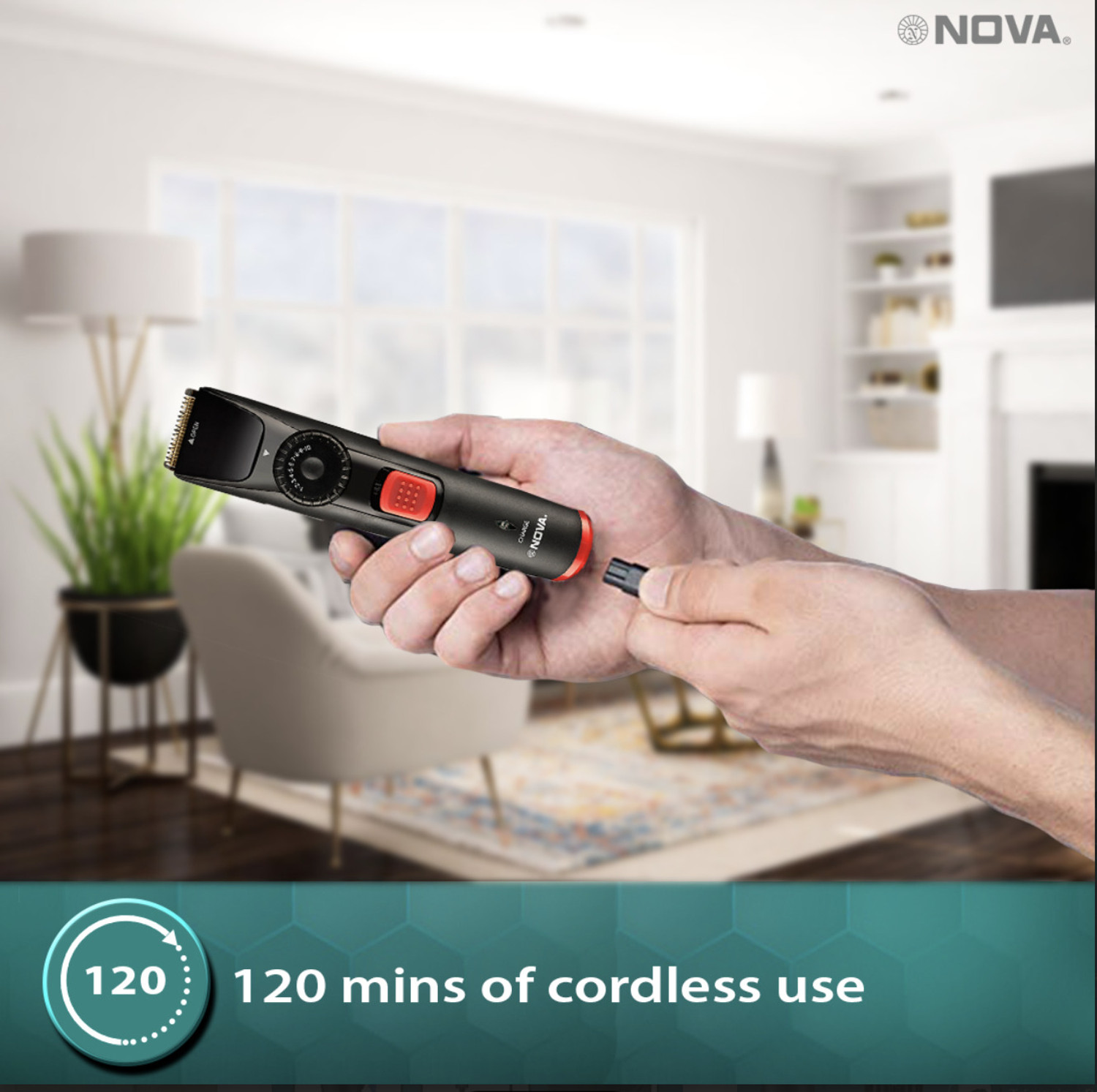 Image of NOVA 1096 Trimmer 120 min Runtime 40 Length Settings