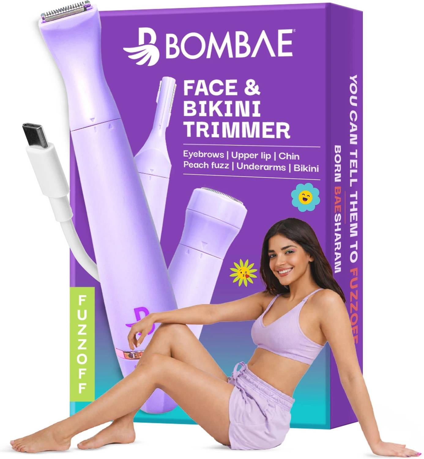 Bombae Face & Bikini Trimmer for Women, Hair Remover for Women Trimmer 90 min  Runtime 2 Length Settings price history chart and lowest price