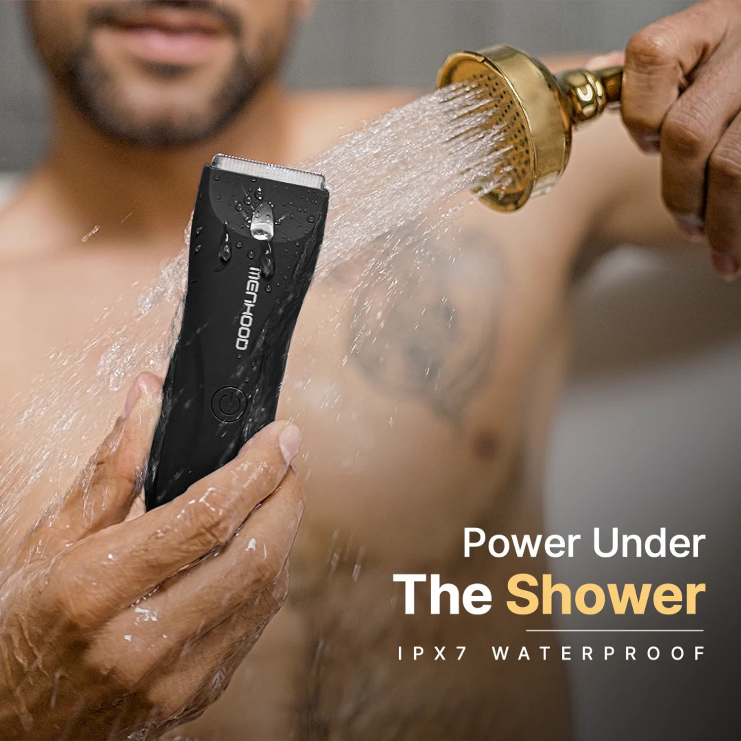 Image of MENHOOD Balls & Body Grooming Trimmer 1.0 Pro for Men IPX7, Waterproof Wireless Charging Fully Waterproof Trimmer 150 min Runtime 4 Length Settings