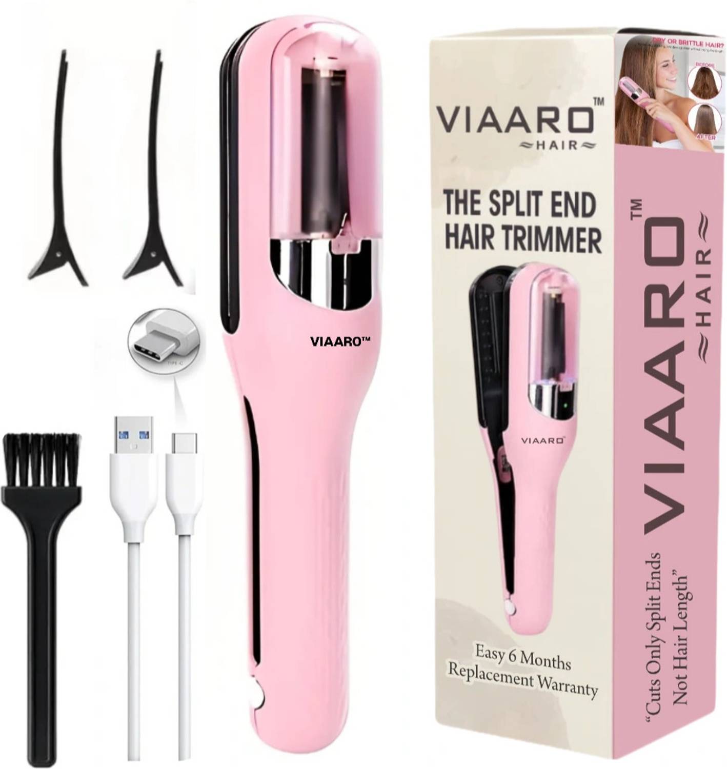 Viaaro 6668 Trimmer 120 min Runtime Pink - Image 1