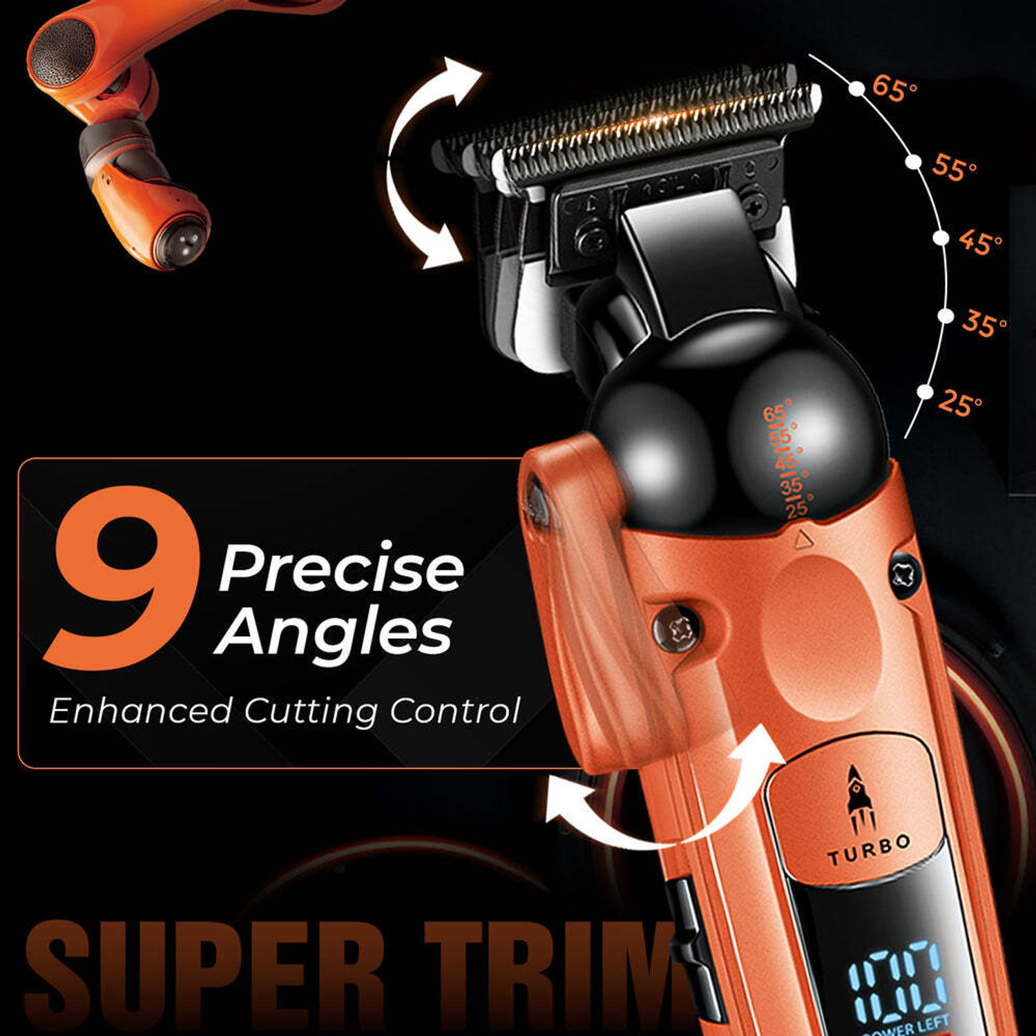 Image of VGR v-274 Fully Waterproof Trimmer 140 min Runtime 9 Length Settings