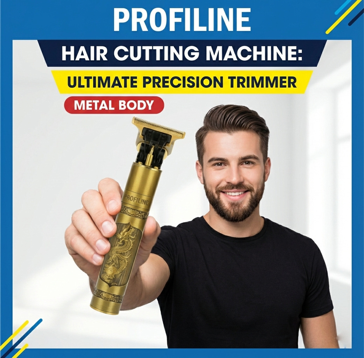 Image of Profiline TRIMMER Hair Cutting Saving Beard Trimmer Hair Removal Machine Waterproo1 Body 1 Trimmer 60 min Runtime 0 Length Settings