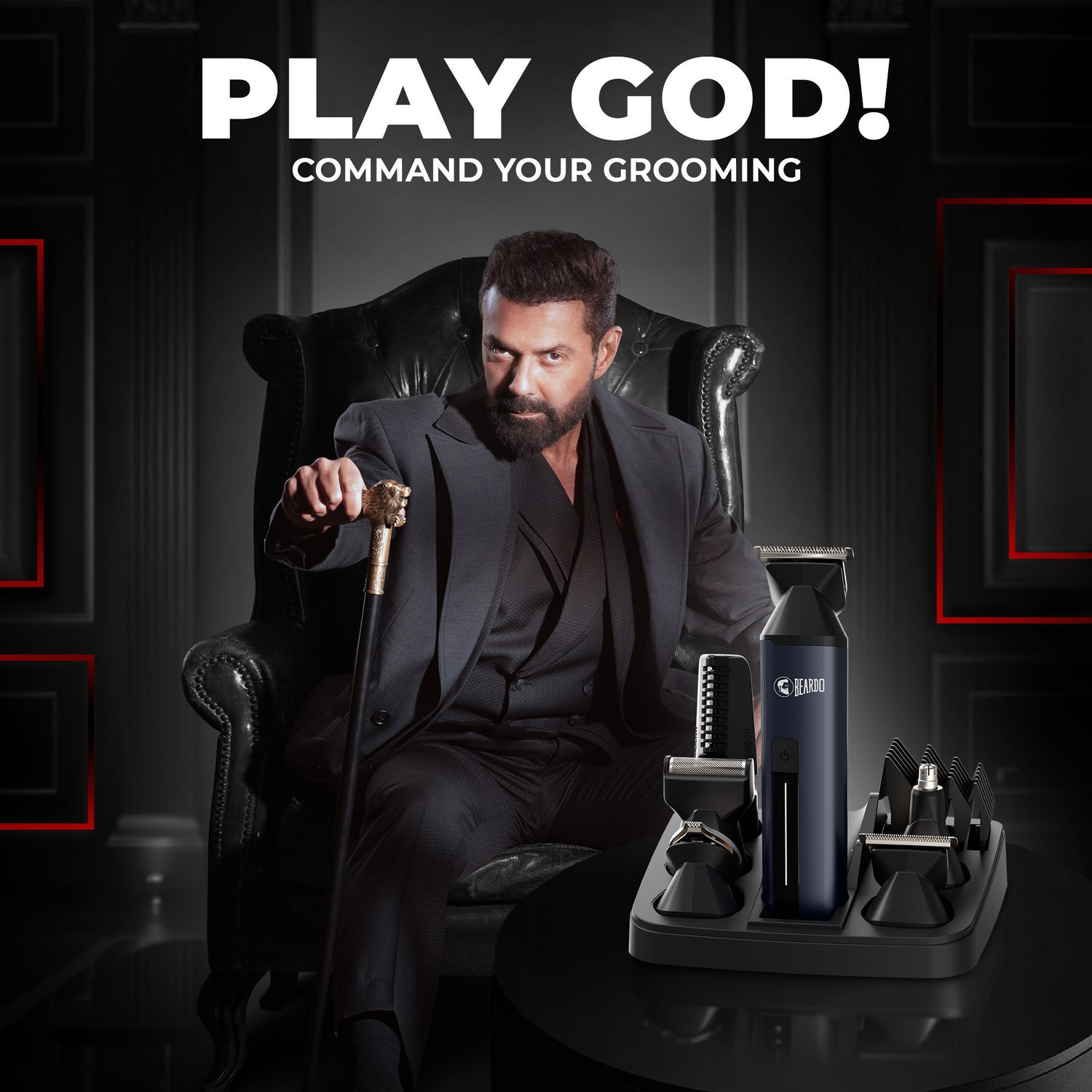 Image of BEARDO GODFATHER MULTI-GROOMING KIT All in One Full Body Trimmer Fully Waterproof Trimmer 120 min Runtime 4 Length Settings