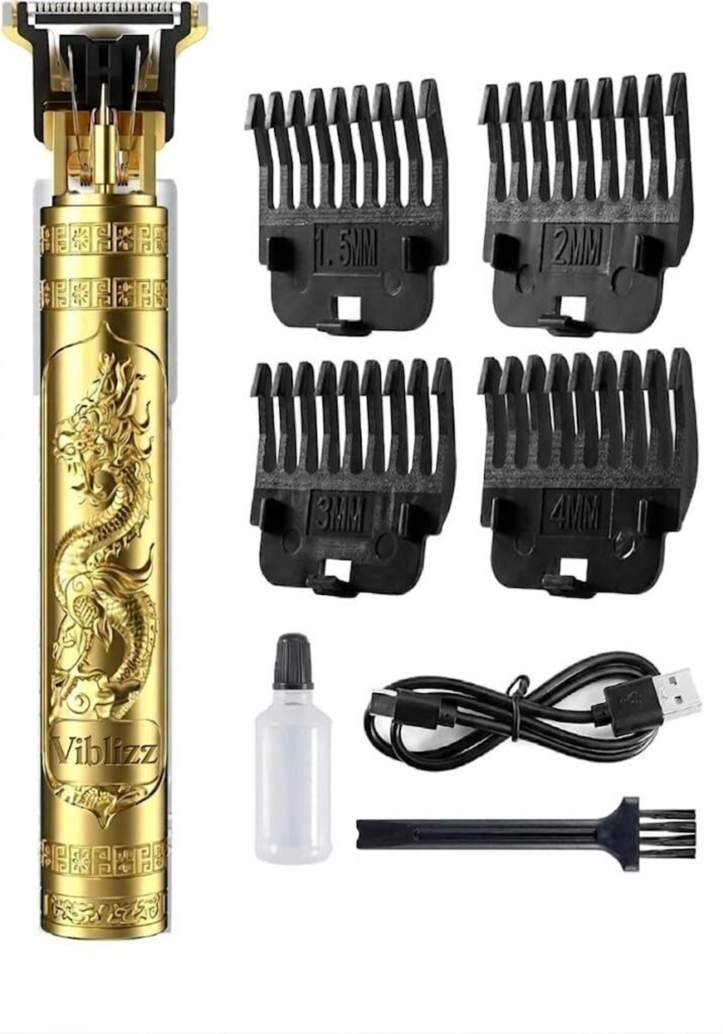 Image of Vintage T9 Precision Groom Pro Series Trimmer Model 4 for Men Trimmer 60 min Runtime 4 Length Settings (Gold)