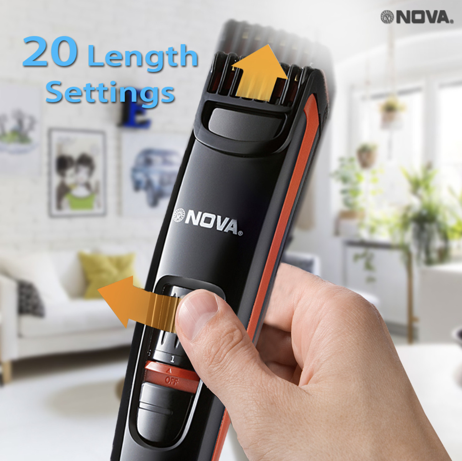 Image of NOVA 1087 Trimmer 90 min Runtime 20 Length Settings