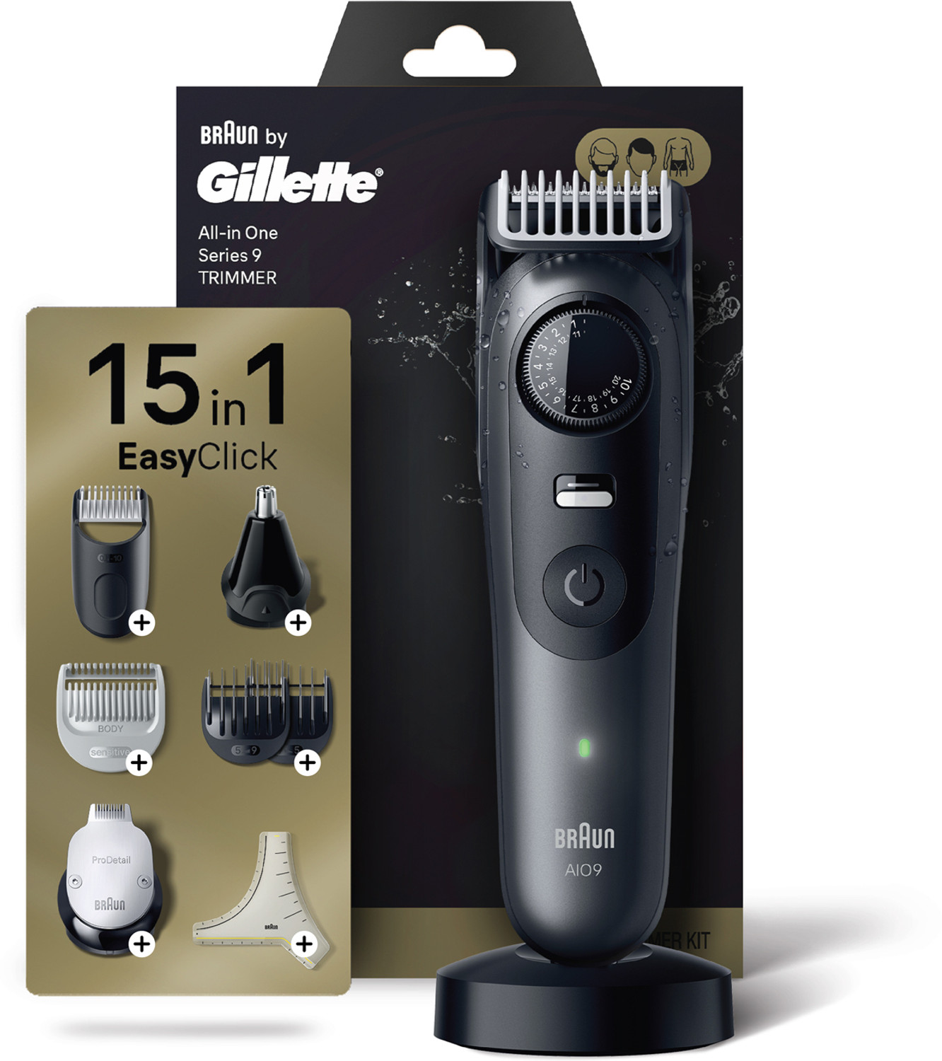 Image of Gillette AIO9 Trimmer 180 min Runtime 40 Length Settings