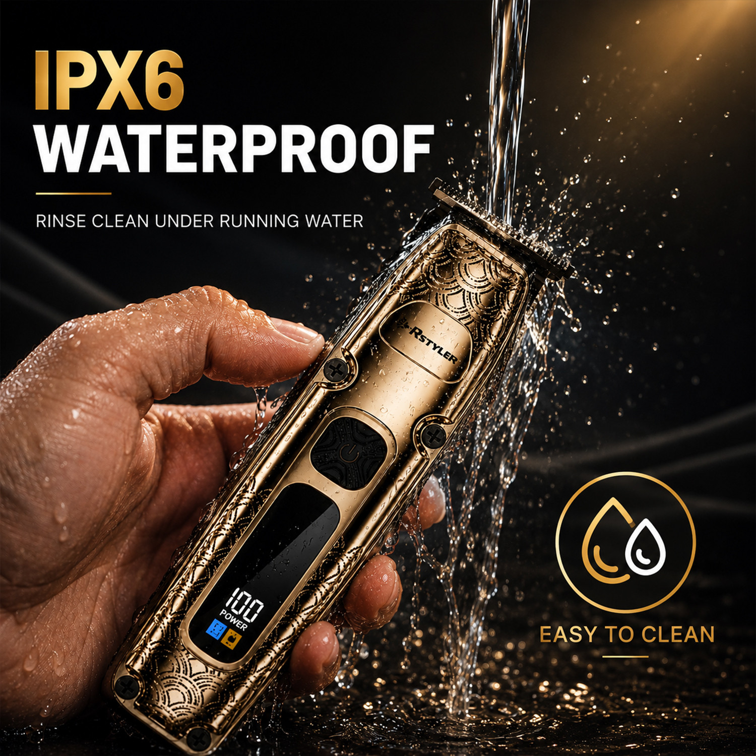Image of MILDCARES RStyler TitanTrim | LED Display Professional Hair Trimmer | Turbo Speed Motor | Fully Waterproof Trimmer 120 min Runtime 4 Length Settings