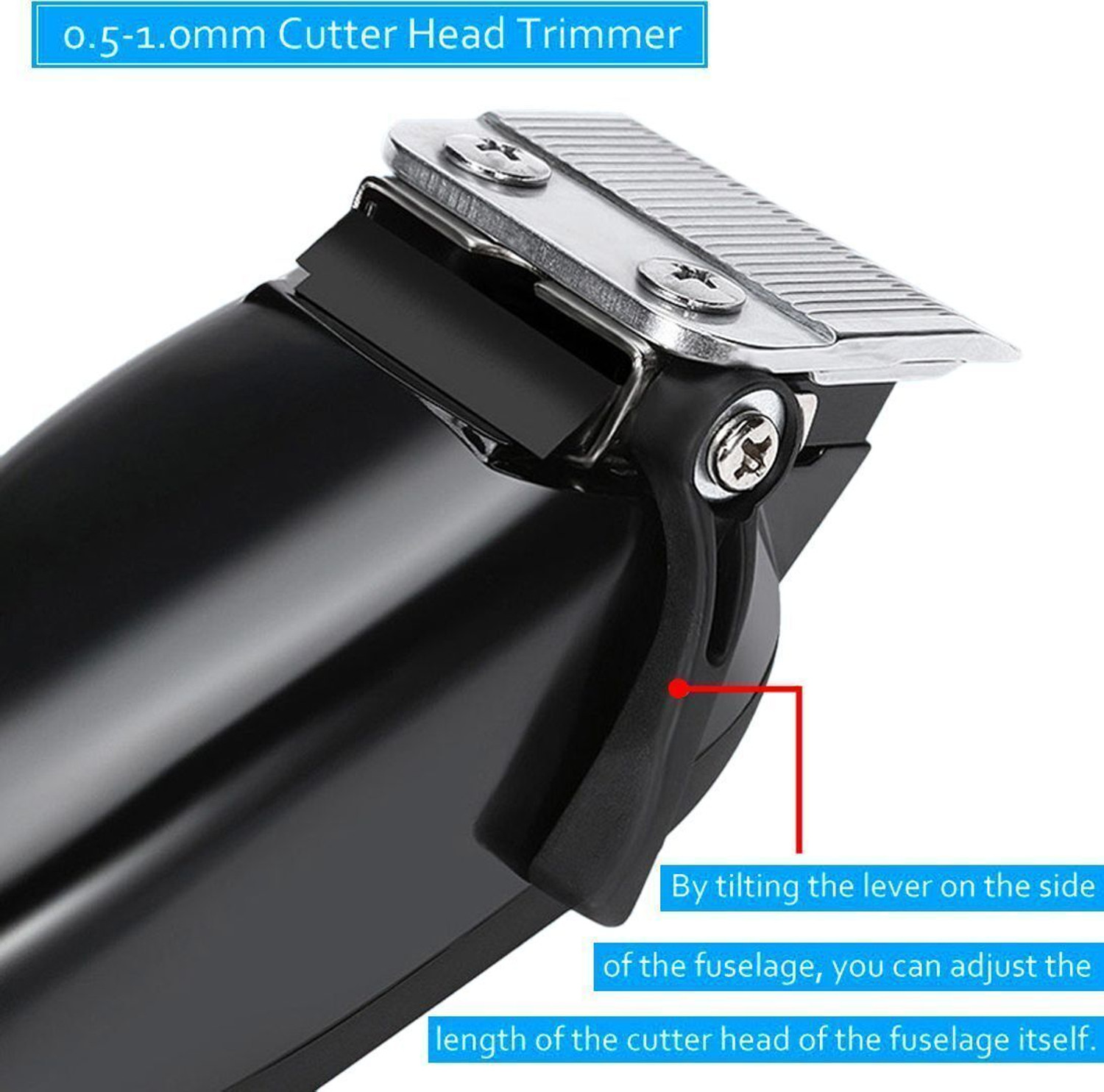 Image of QGS Men Powerful Titanium Wired Adjustable Hair Clipper High Quality Beard Moustache Fully Waterproof Trimmer 0 min Runtime 10 Length Settings