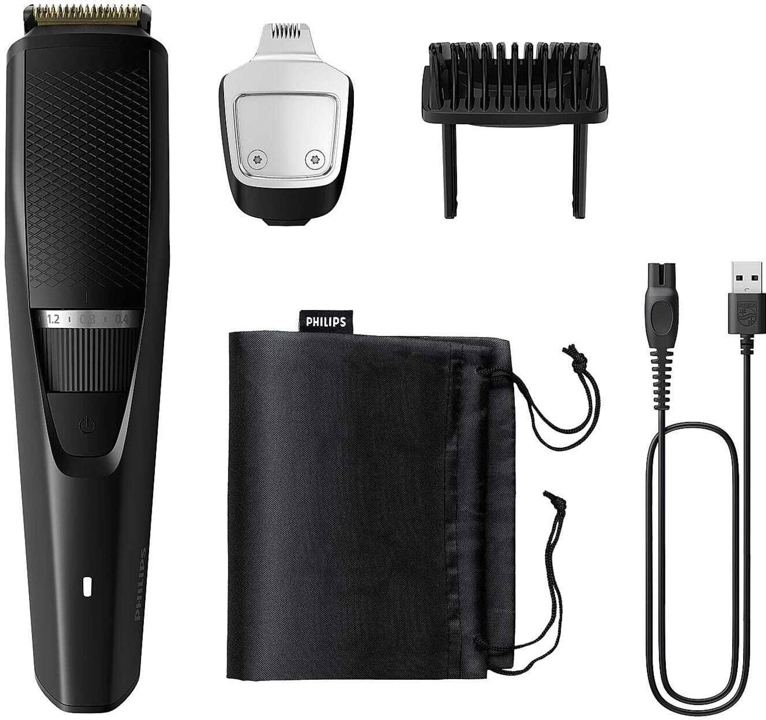 PHILIPS 3441 Trimmer 90 min Runtime 1 Length Settings (Black)