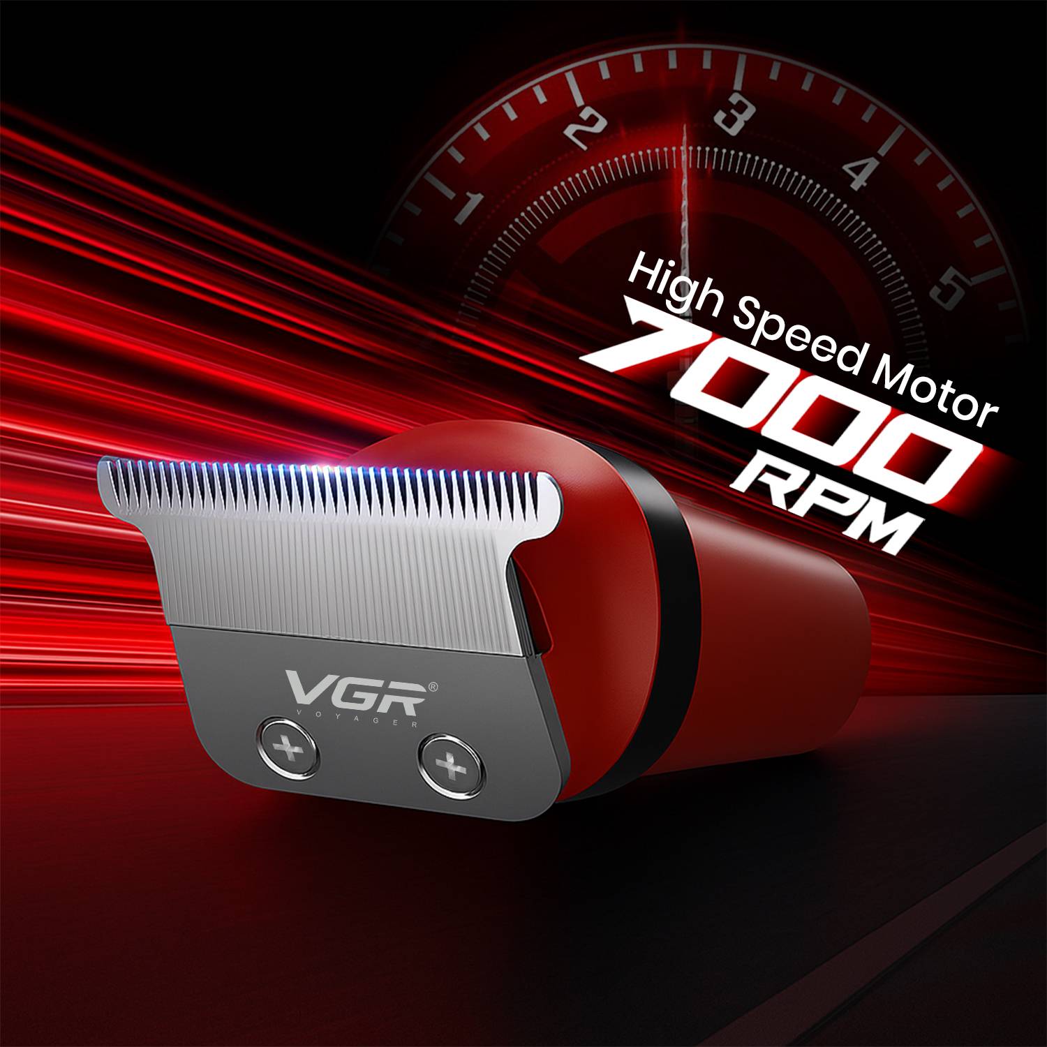 VGR Rosso Professional Trimmer 400 min Runtime - Image 4