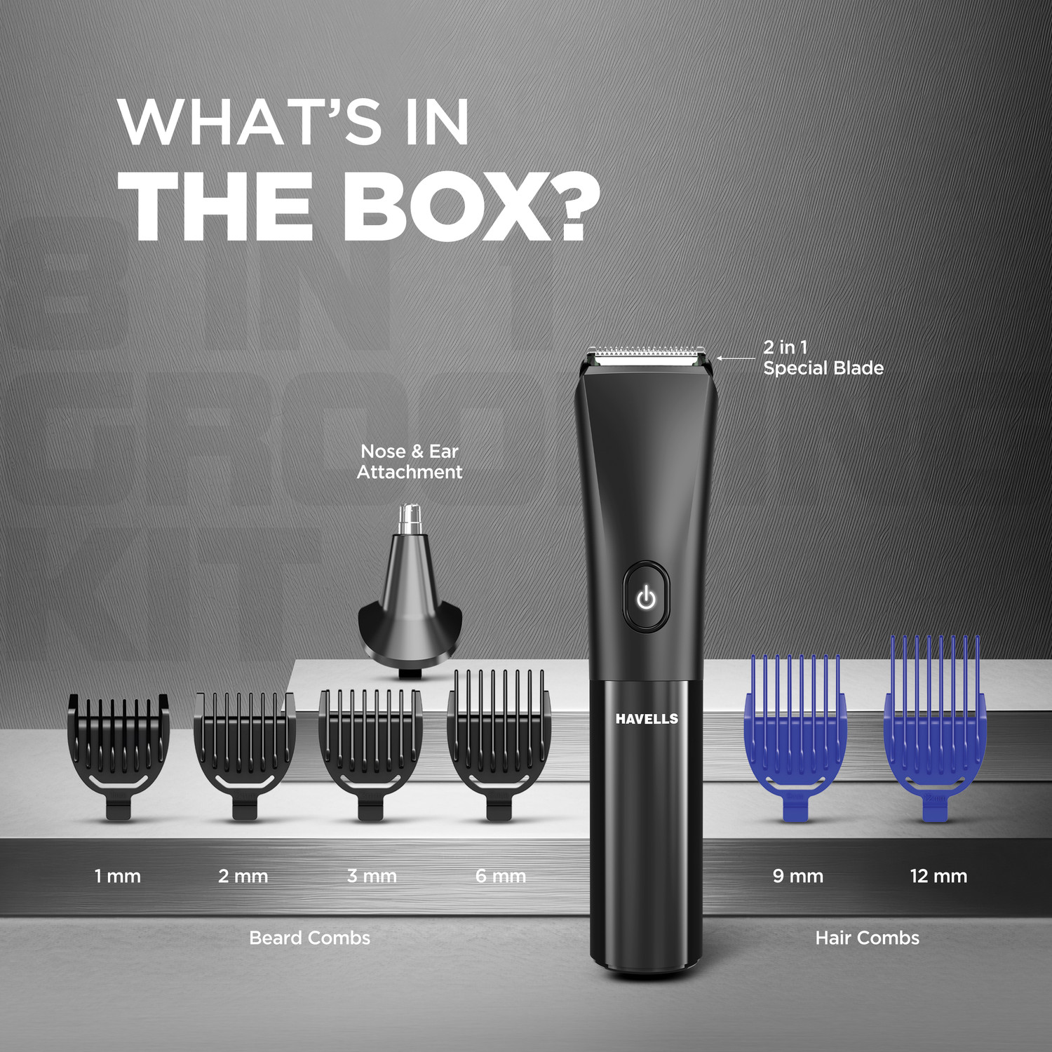 Image of HAVELLS 8 in 1 Grooming Kit Grooming Kit 90 min Runtime 1 Length Settings