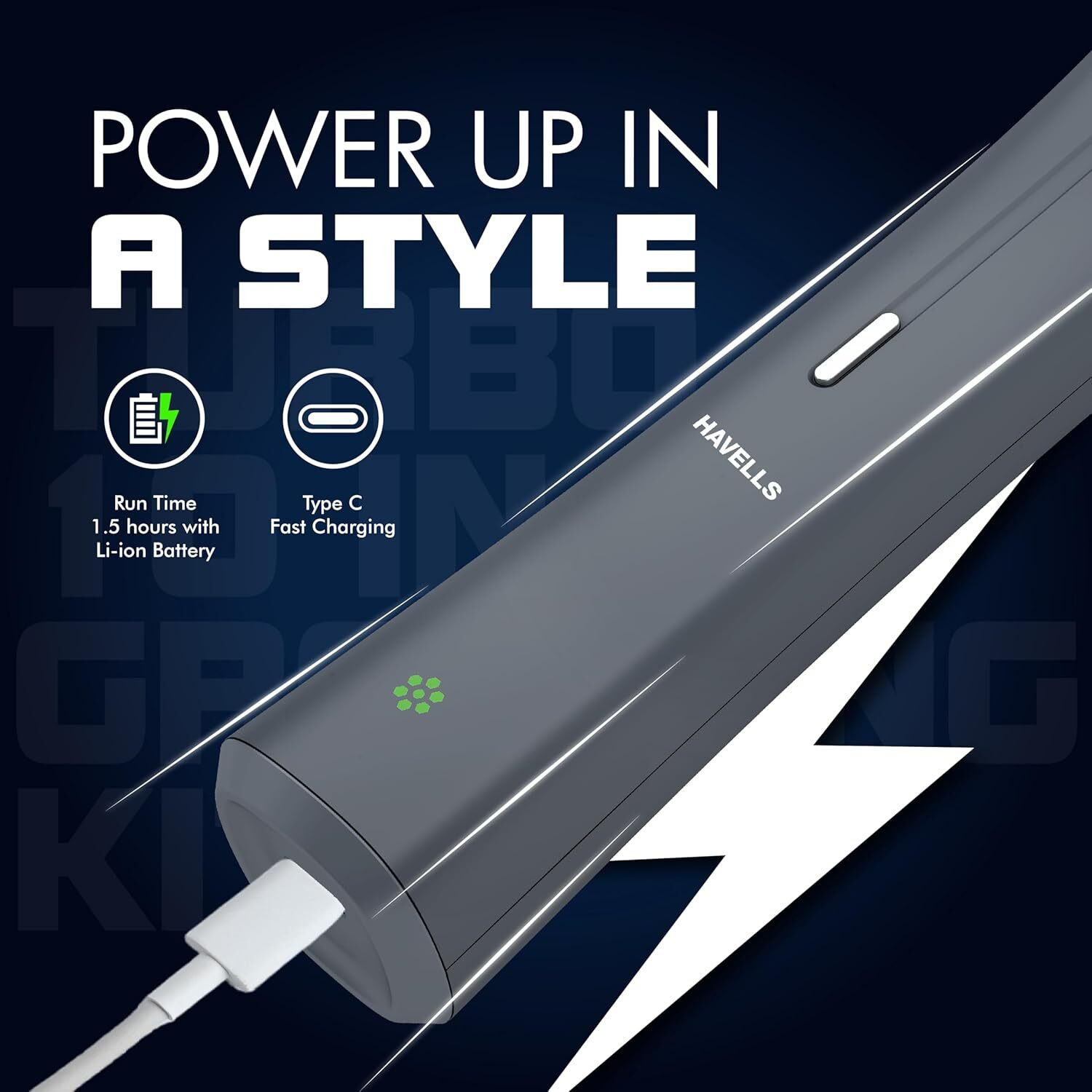 Image of HAVELLS GS6110 Fully Waterproof Grooming Kit 90 min Runtime 6 Length Settings