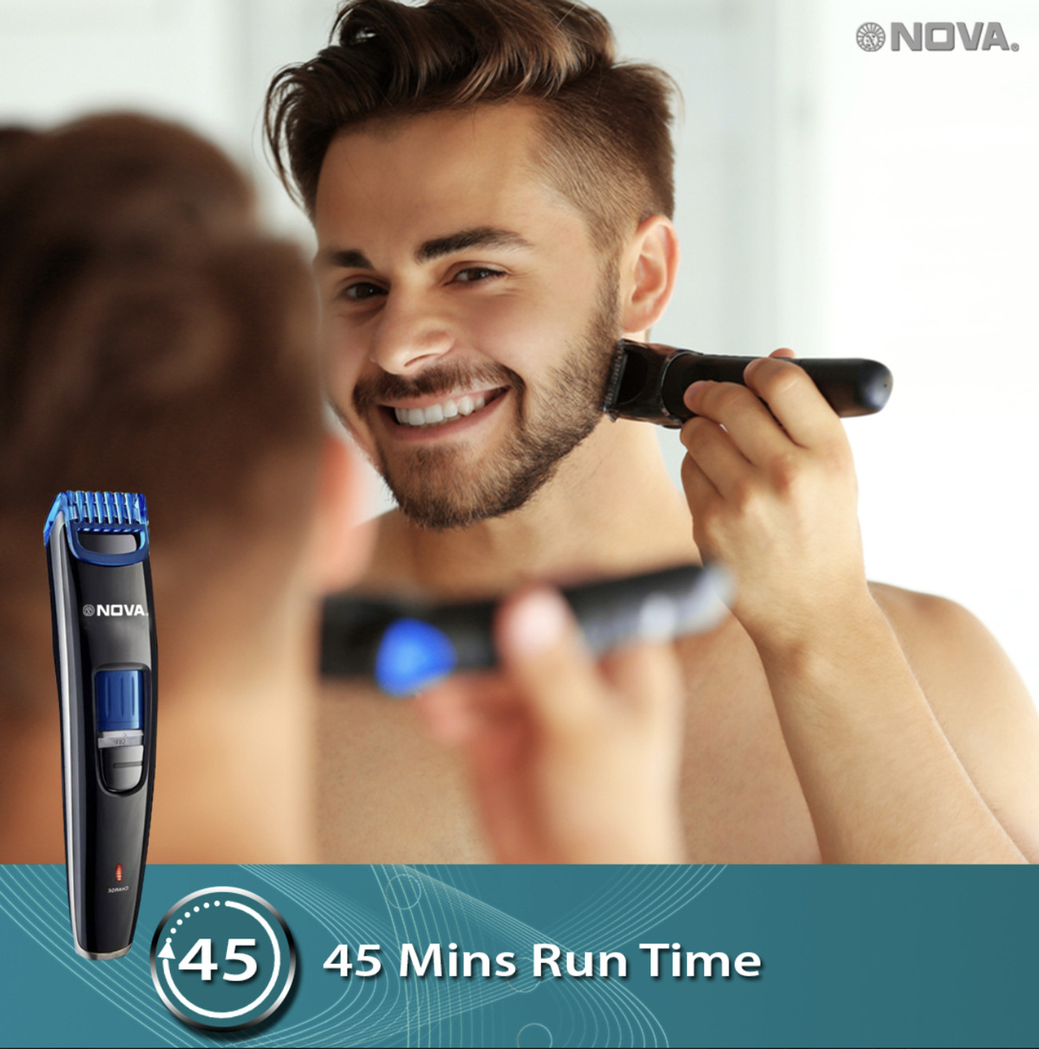 Image of NOVA 1085 Trimmer 45 min Runtime 20 Length Settings