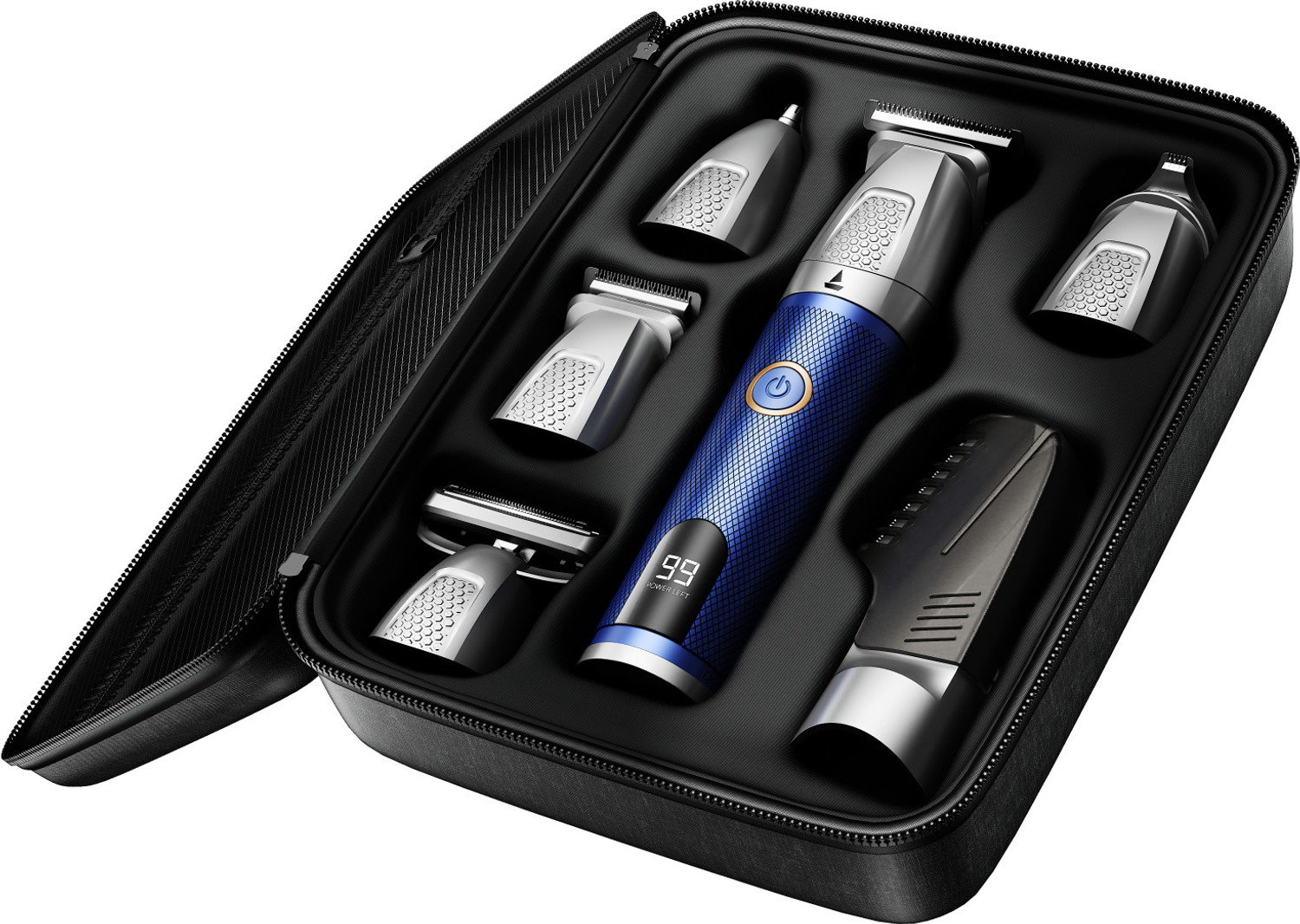 Image of boAt Slazer K100 Pro Travel Edition, Fast Charge 15 in 1 Full Body Fully Waterproof Grooming Kit 200 Mins Runtime 12 Length Settings