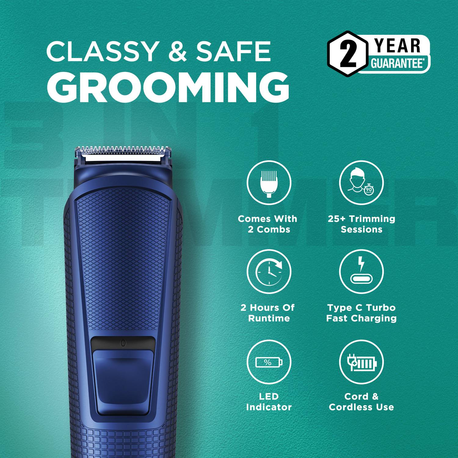 HAVELLS Beard Trimmer 120 min Runtime - Image 3