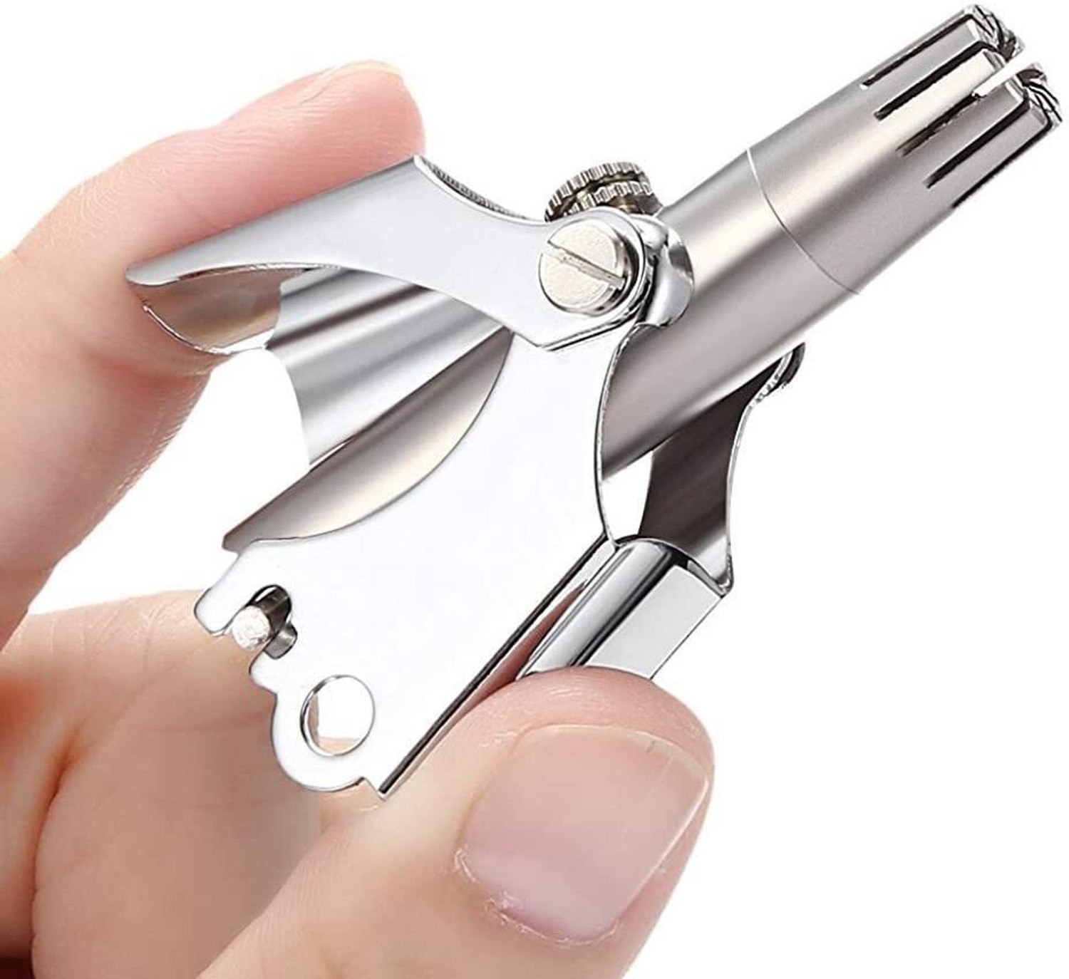 Image of Queue New Manual Nose & Ear Hair Trimmer for Men & Women Best Quality Stainless Steel Nose Hair Remover Trimmer 10 min Runtime 2 Length Settings