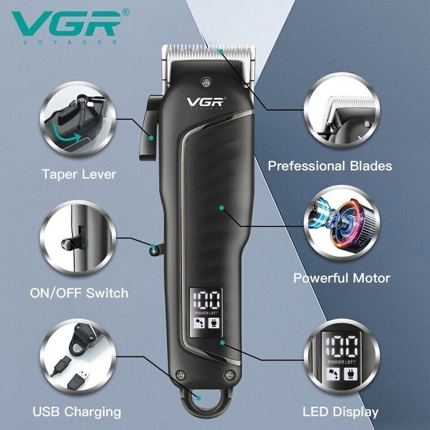 Image of VGR V-683 Trimmer 200 min Runtime 4 Length Settings