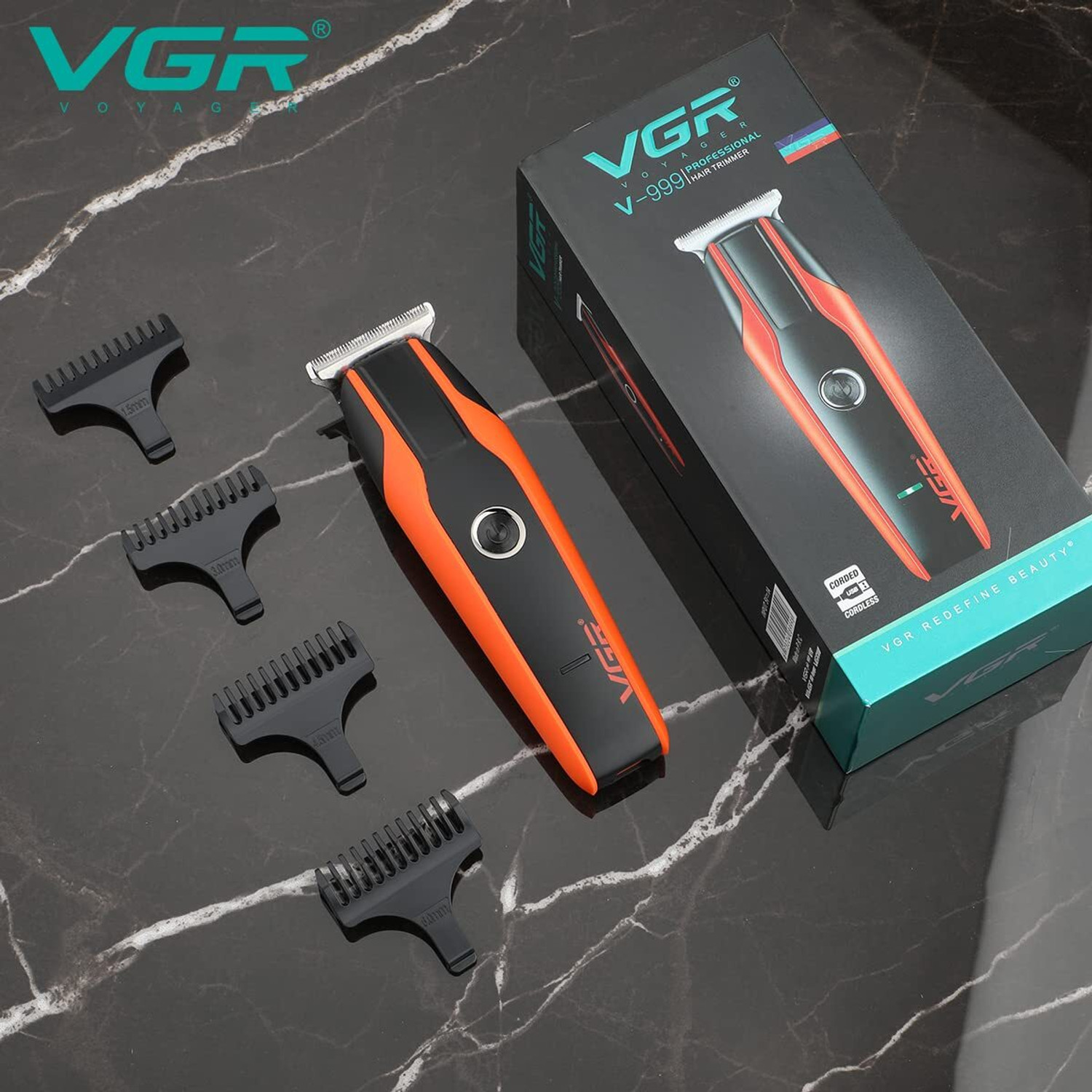 Image of VGR V-999 Fully Waterproof Trimmer 120 min Runtime 4 Length Settings