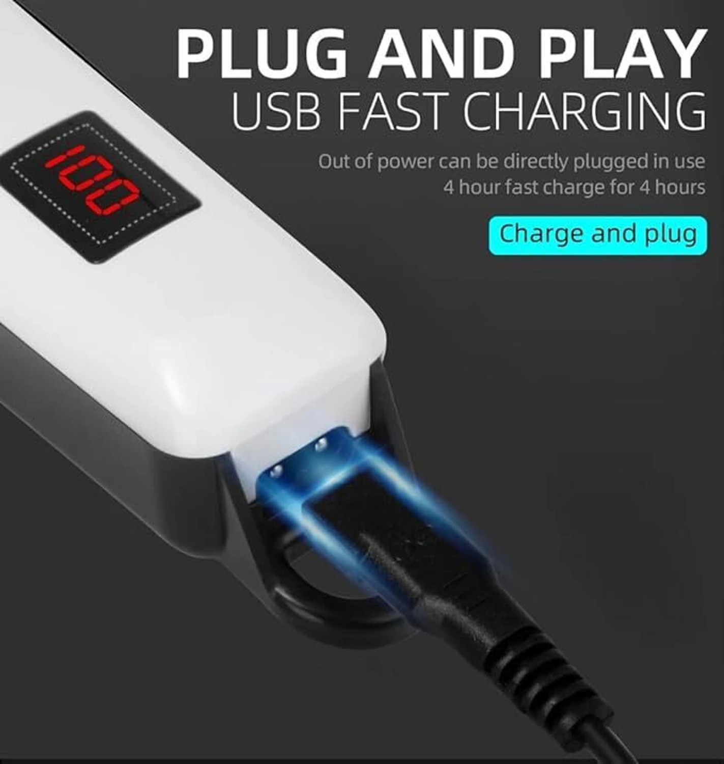 Image of Zeno volt 8088 Chargeable Beard Moustache Trimmer Powerful Hair Clipper Razor Waterproof Trimmer 240 min Runtime 5 Length Settings