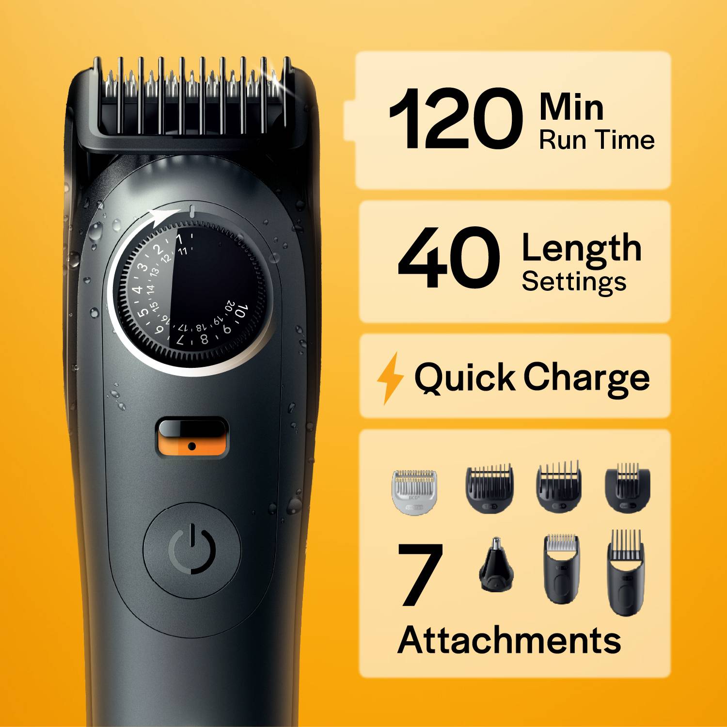 Gillette AIO5 Trimmer 120 Min Runtime 40 Length Settings - Image 4