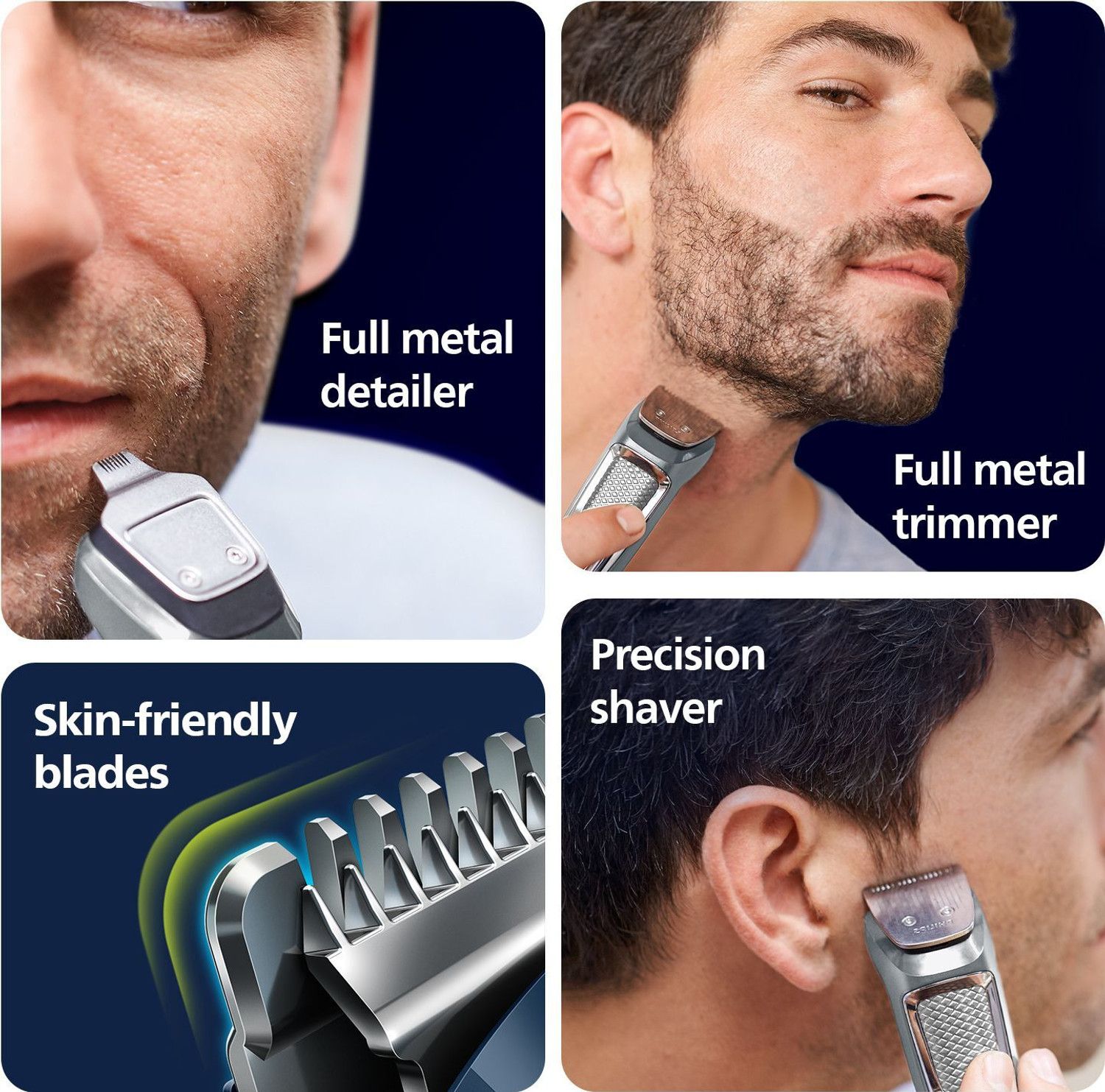 Image of PHILIPS MG3760 /33, 11 in 1 Multigroomer, Unique DualCut Tech Grooming Kit 75 min Runtime 8 Length Settings