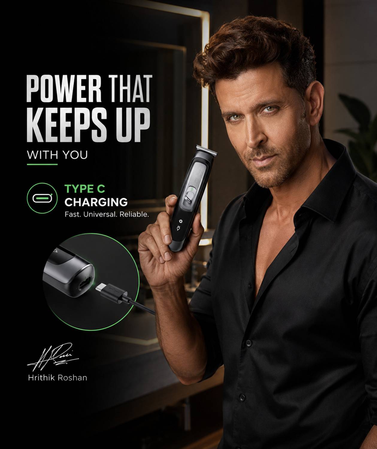 Misuhrobir Men's Trimmer 90 min Runtime 5 Length Settings - Image 3