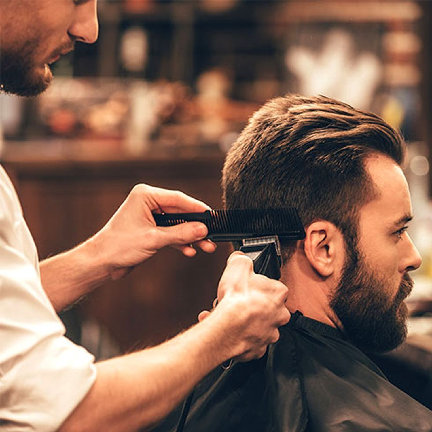 Image of QGS Titanium Wired V3 Professional Hair Clipper Electric Low Sound Beard Moustache Trimmer 510 min Runtime 10 Length Settings
