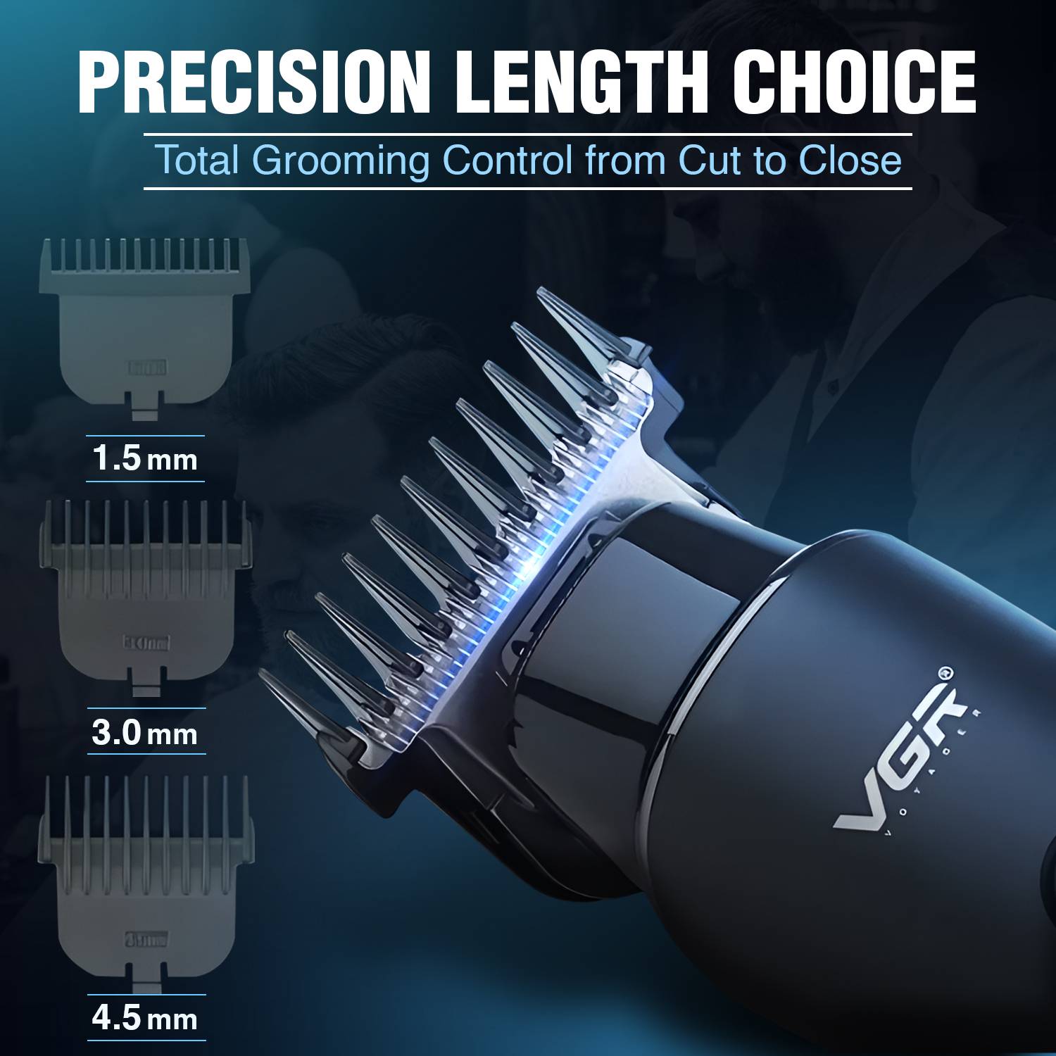 VGR V-933 Trimmer 500 min Runtime 4 Length Settings - Image 5