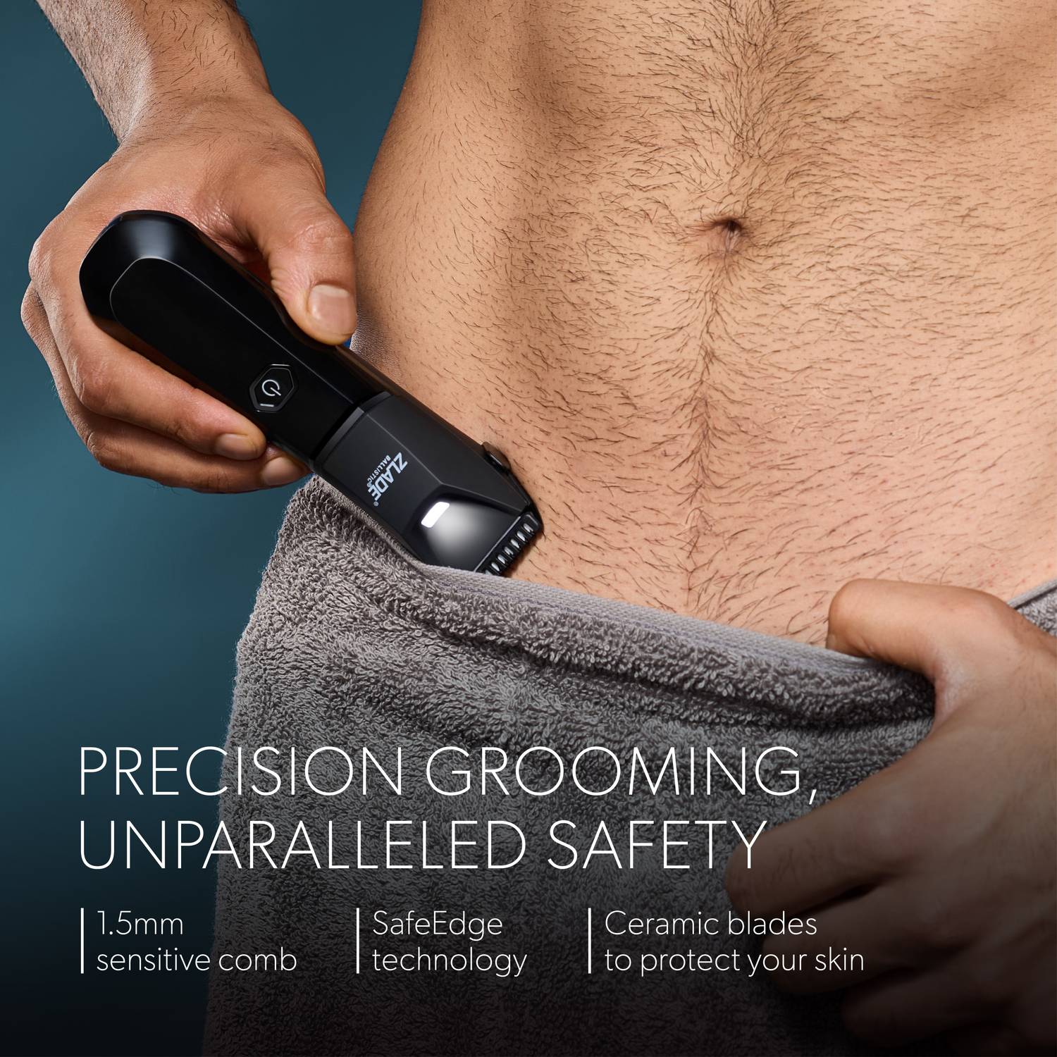 Zlade Ballistic Lite Plus | Waterproof Trimmer for Men | Safe on