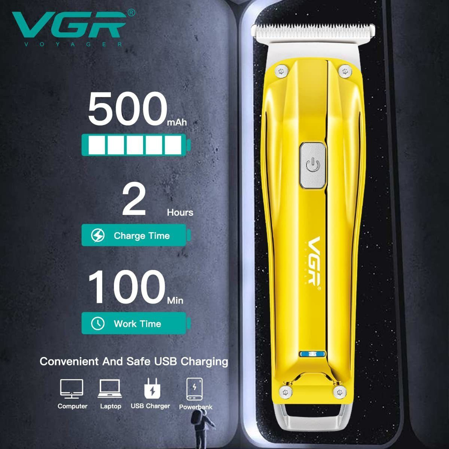 Image of VGR V-955 Trimmer 100 min Runtime 3 Length Settings