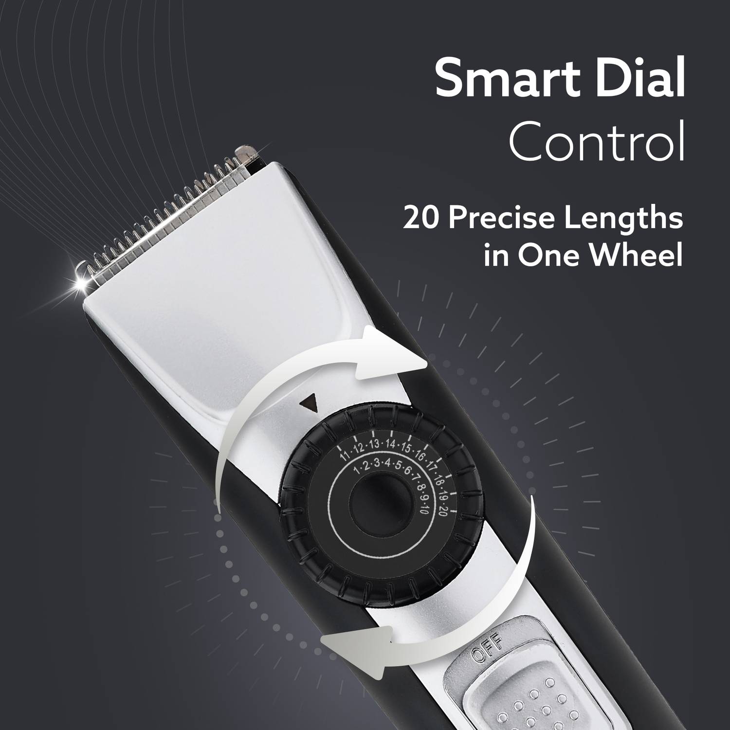 AGARO Beard Trimmer MT1155, 20 Length Settings - Image 3