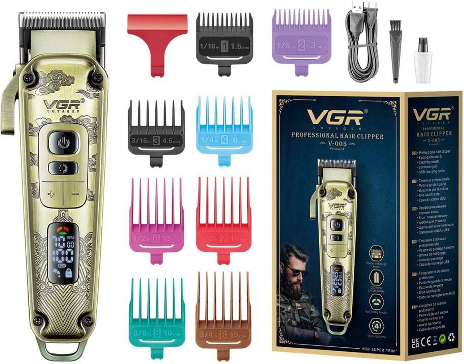 Image of VGR V-005. Trimmer 250 min Runtime 8 Length Settings