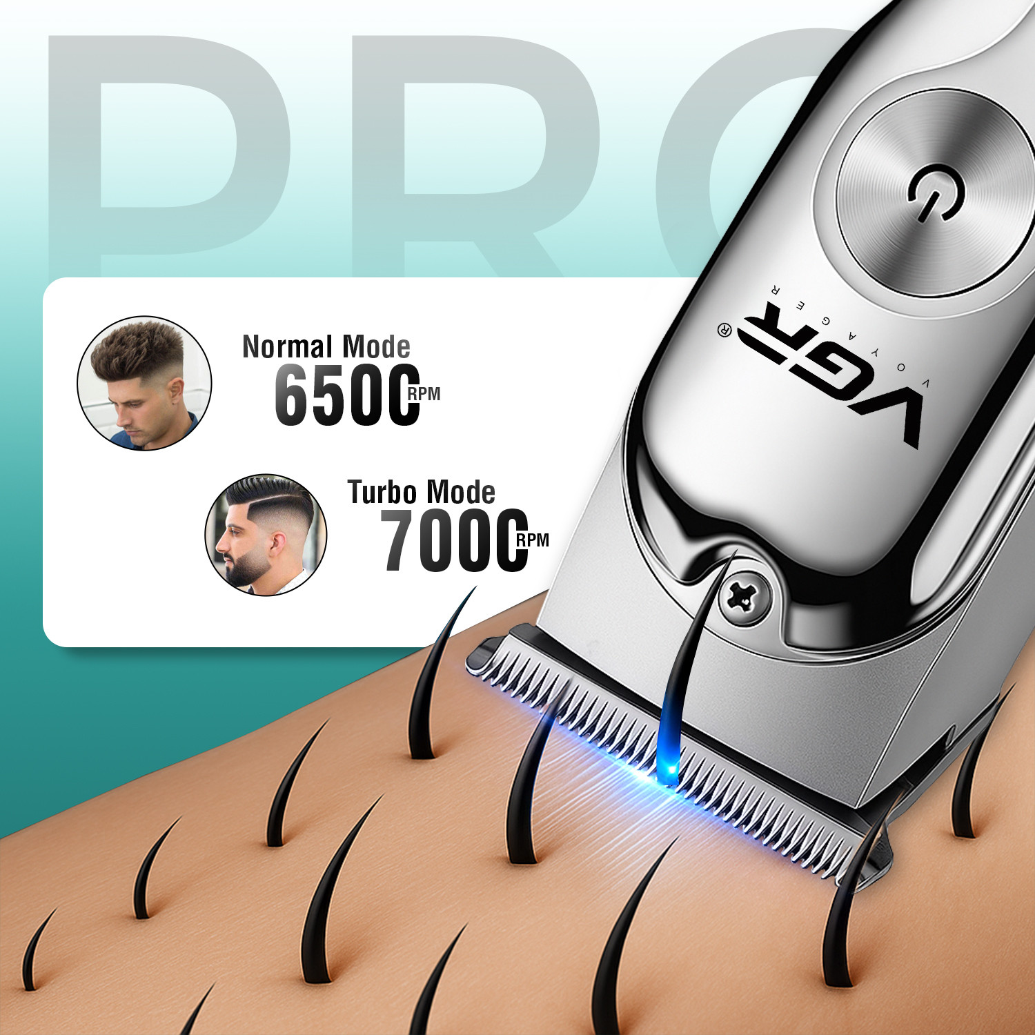 Image of VGR V-071 Professional Corded&Cordless Trimmer 120 min Runtime 4 Length Settings