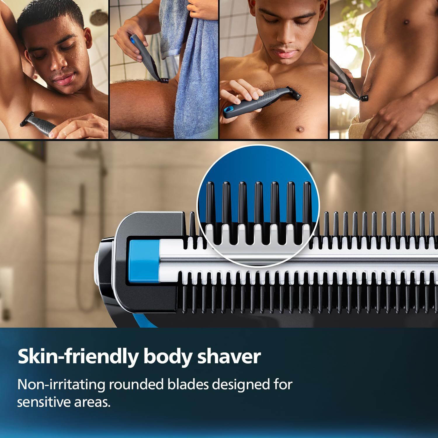 Image of PHILIPS BG1025 /15 Showerproof Battery Powered Body Groomer Body Groomer 60 min Runtime 1 Length Settings