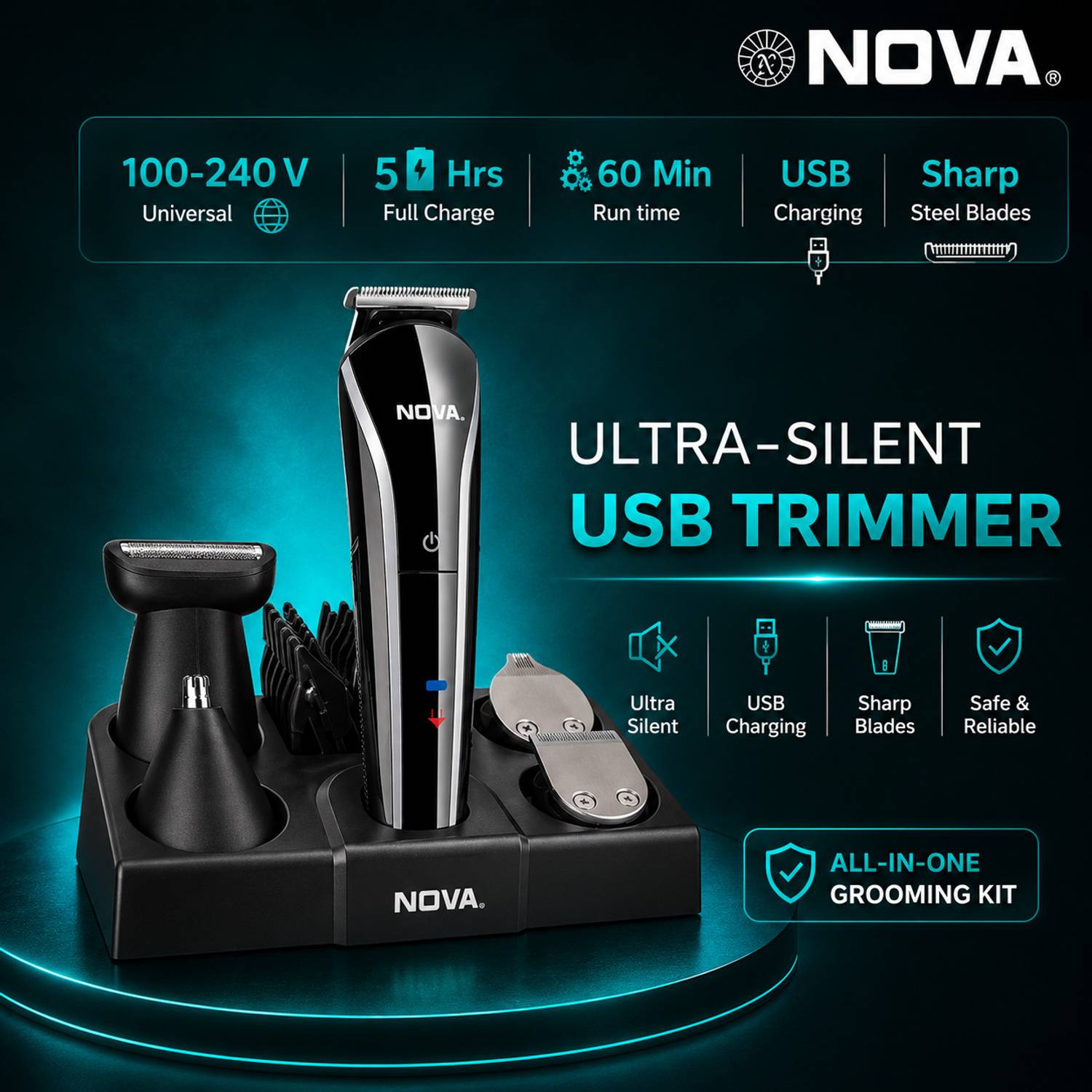 NOVA NG 1152-05 USB Trimmer - Image 4