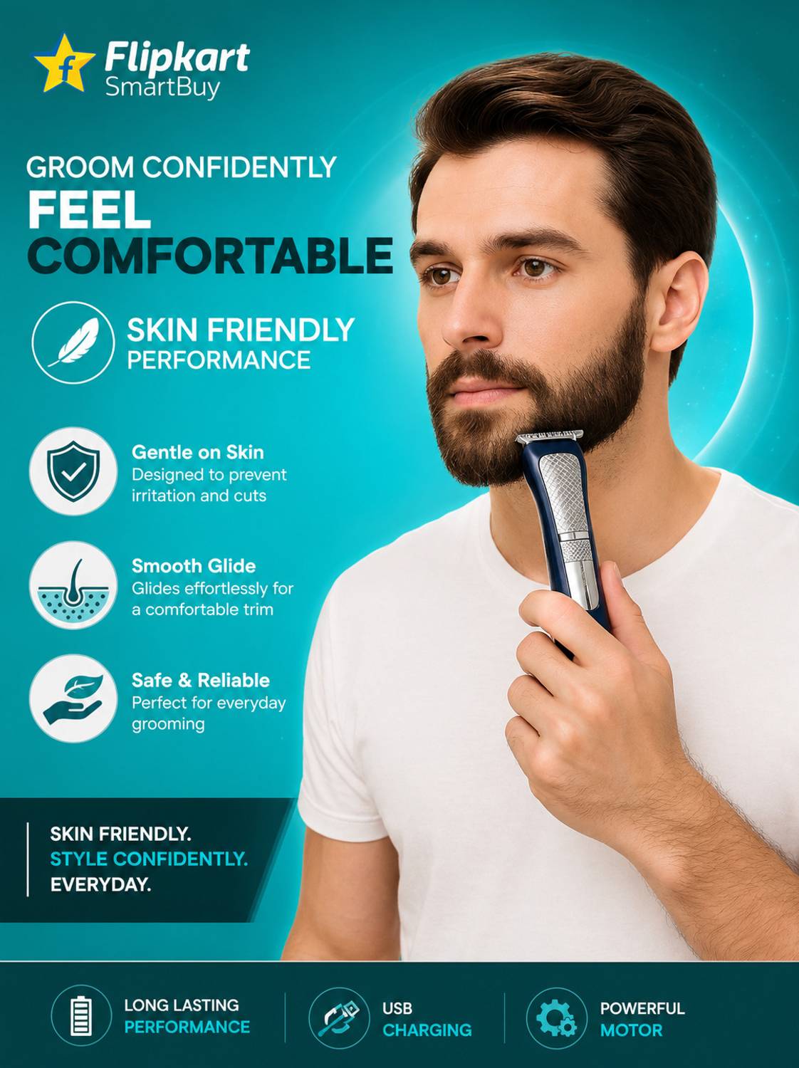 Flipkart SmartBuy FKSB 16 Trimmer 45 min Runtime 4 Length Settings - Image 2