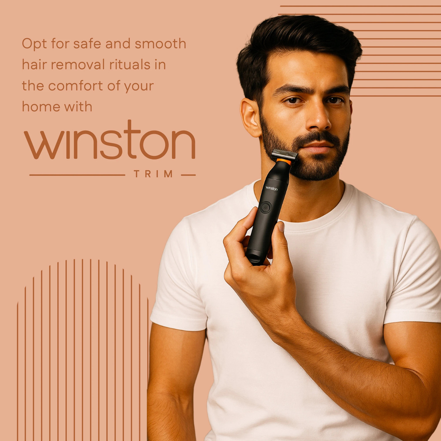 Image of Winston Rechargeable All In One Blade Trimmer for Men Hybrid Trim Edge Shave Fully Waterproof Body Groomer 90 min Runtime 2 Length Settings