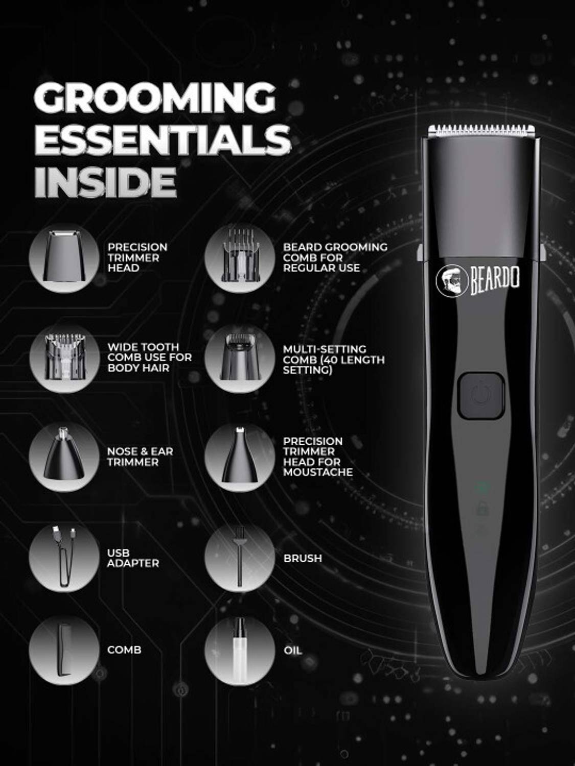 BEARDO Chrome Beast Multipurpose Trimmer - Image 2