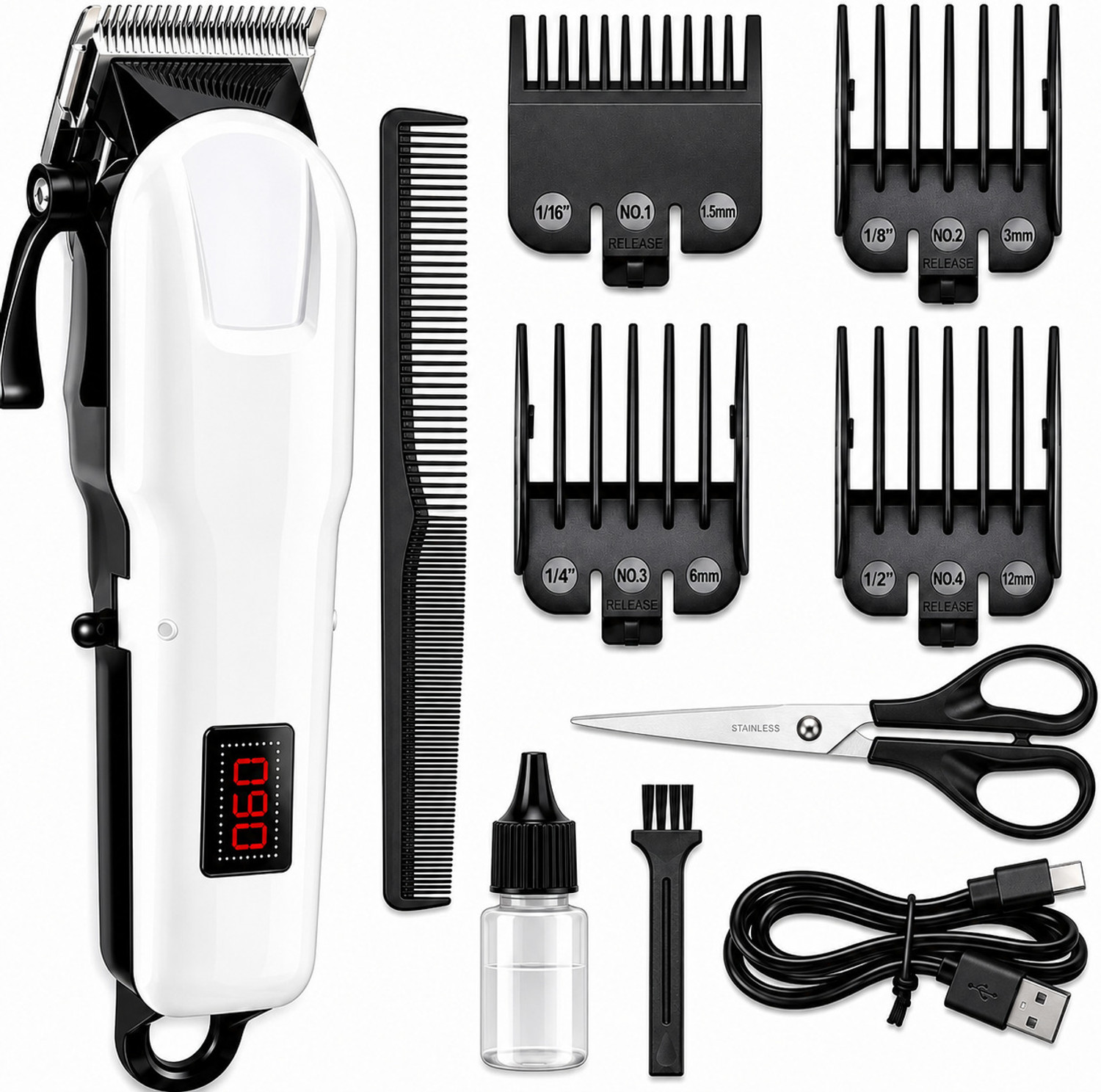Image of Zeno volt 809A Rechargeable Hair Trimmer for Men with LED Digital Battery Display Shaver For Men, Women