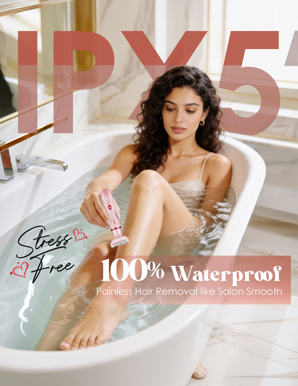 Image of VGR V-761 Female 4-in-1 Body Sensitive Bikini Fully Waterproof Trimmer 90 min Runtime 4 Length Settings