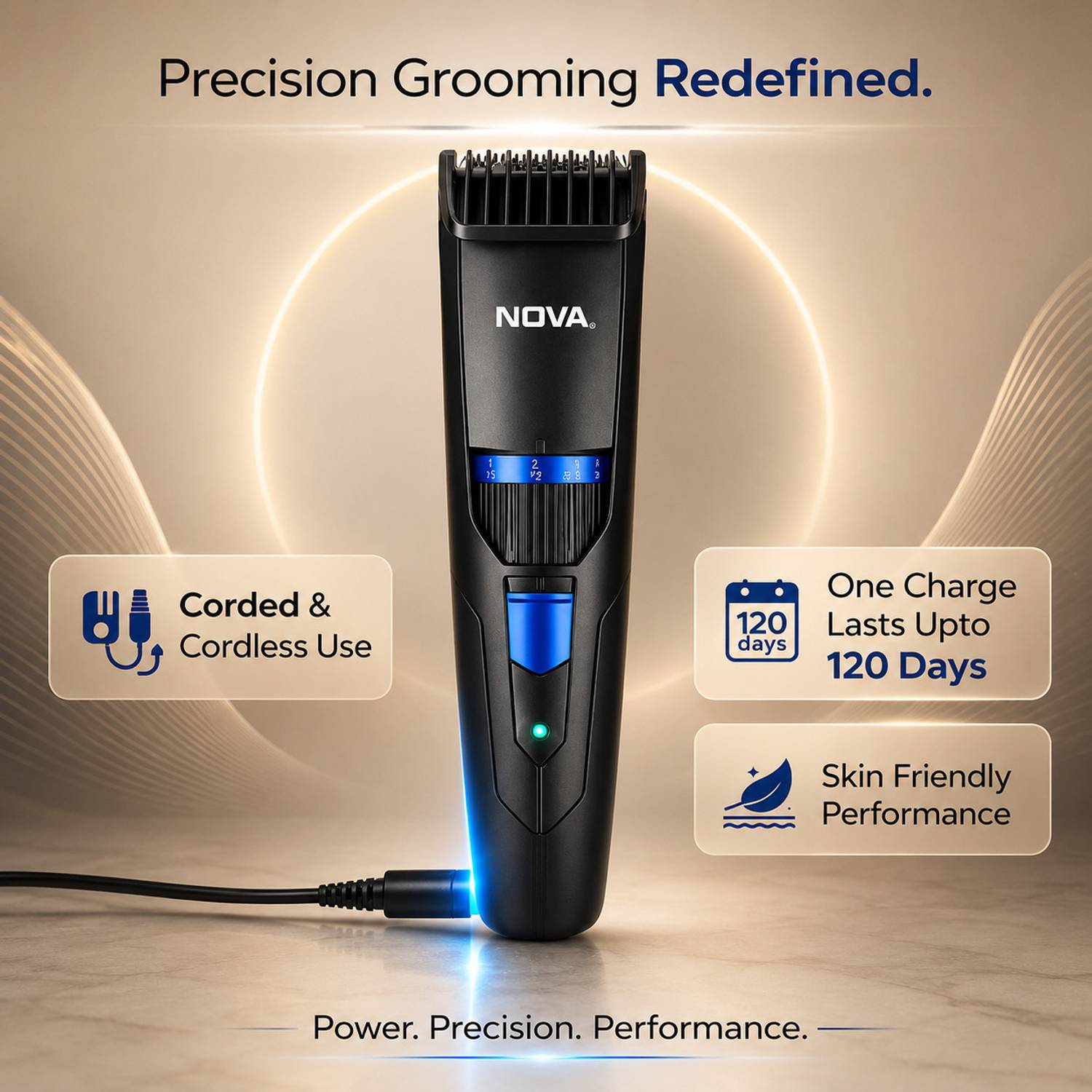 NOVA NHT 1053 Trimmer 160 min Runtime 40 Length Settings - Image 3