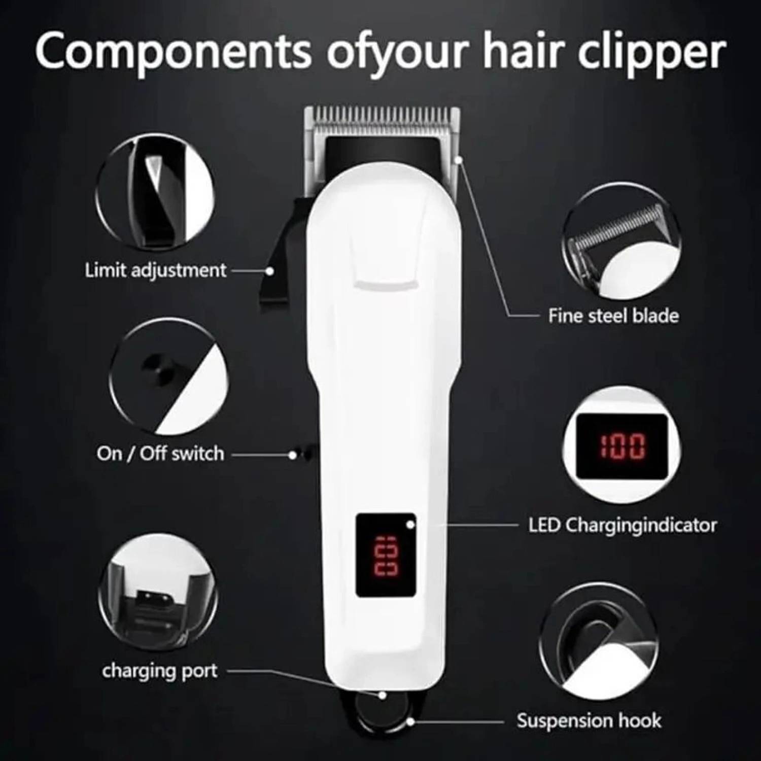 RACCOON 809A Professional Hair Trimmer for Men - Image 3