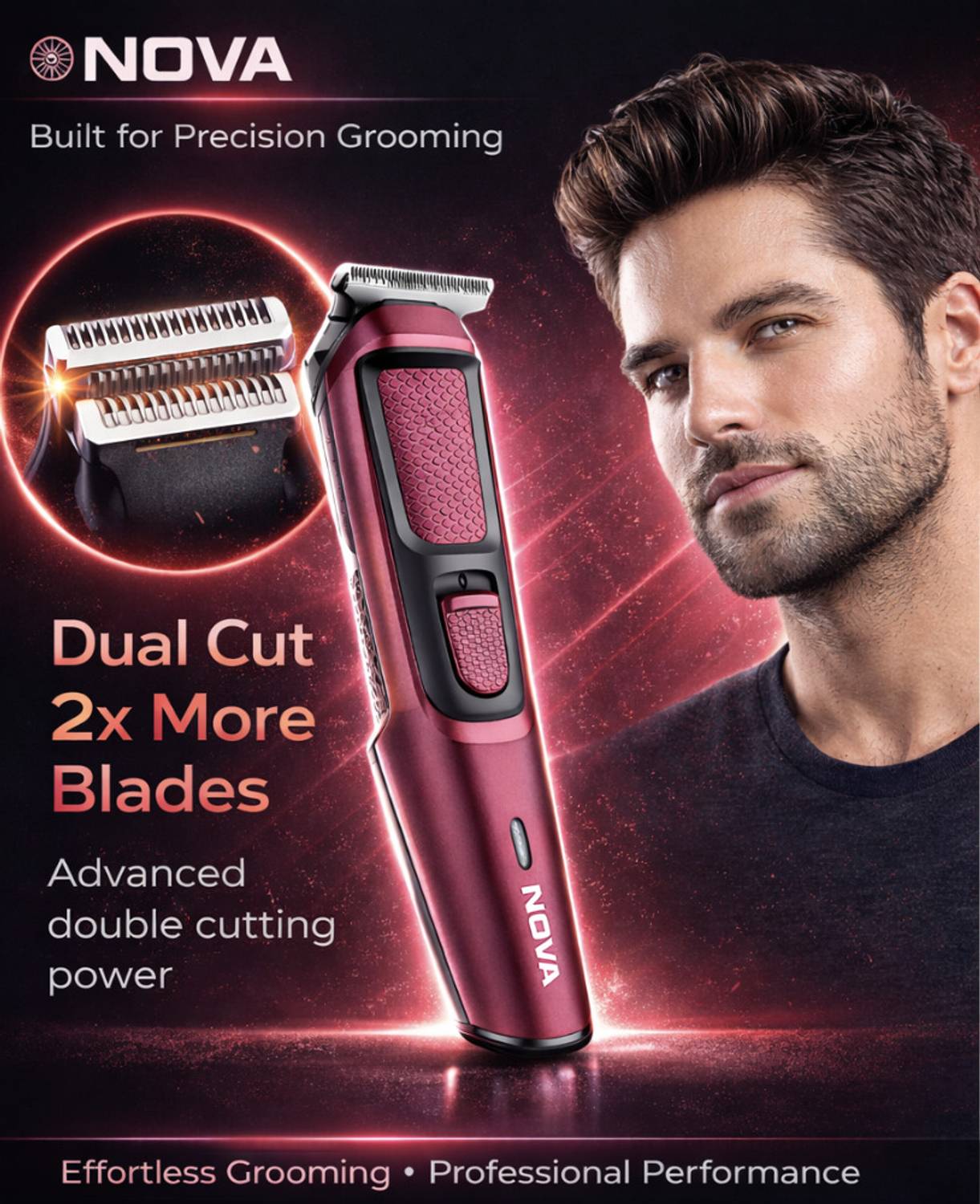 NOVA NHT 1134 Trimmer 120 min Runtime 4 Length Settings Price in